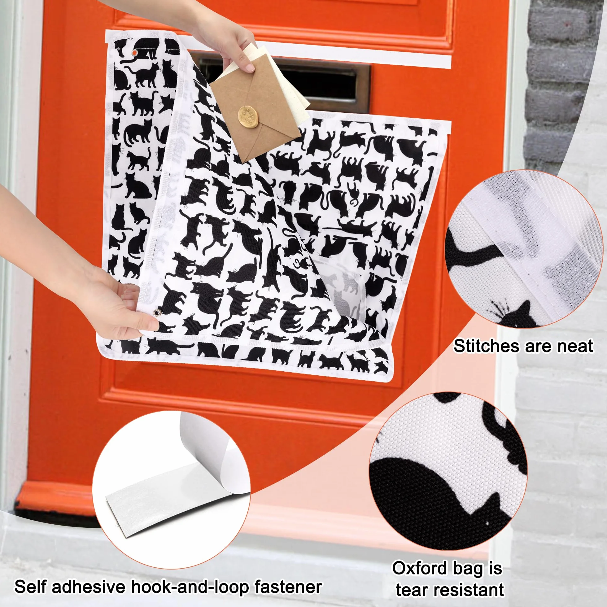 Attrape-lettres pour boîte aux lettres, alternative à la boîte aux lettres, sans outils, pour porte d'entrée pour lettres et petits colis, universel, facile à installer, couvercle de boîte aux lettres