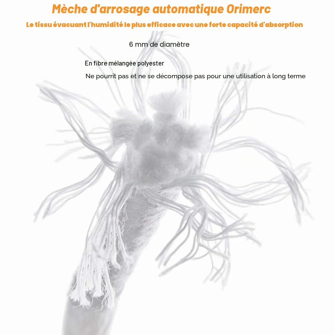 Système d'arrosage Automatique Mèche d'auto-Irrigation 15 M pour Plantes en Pot - Violet Africain - Goutte à Goutte