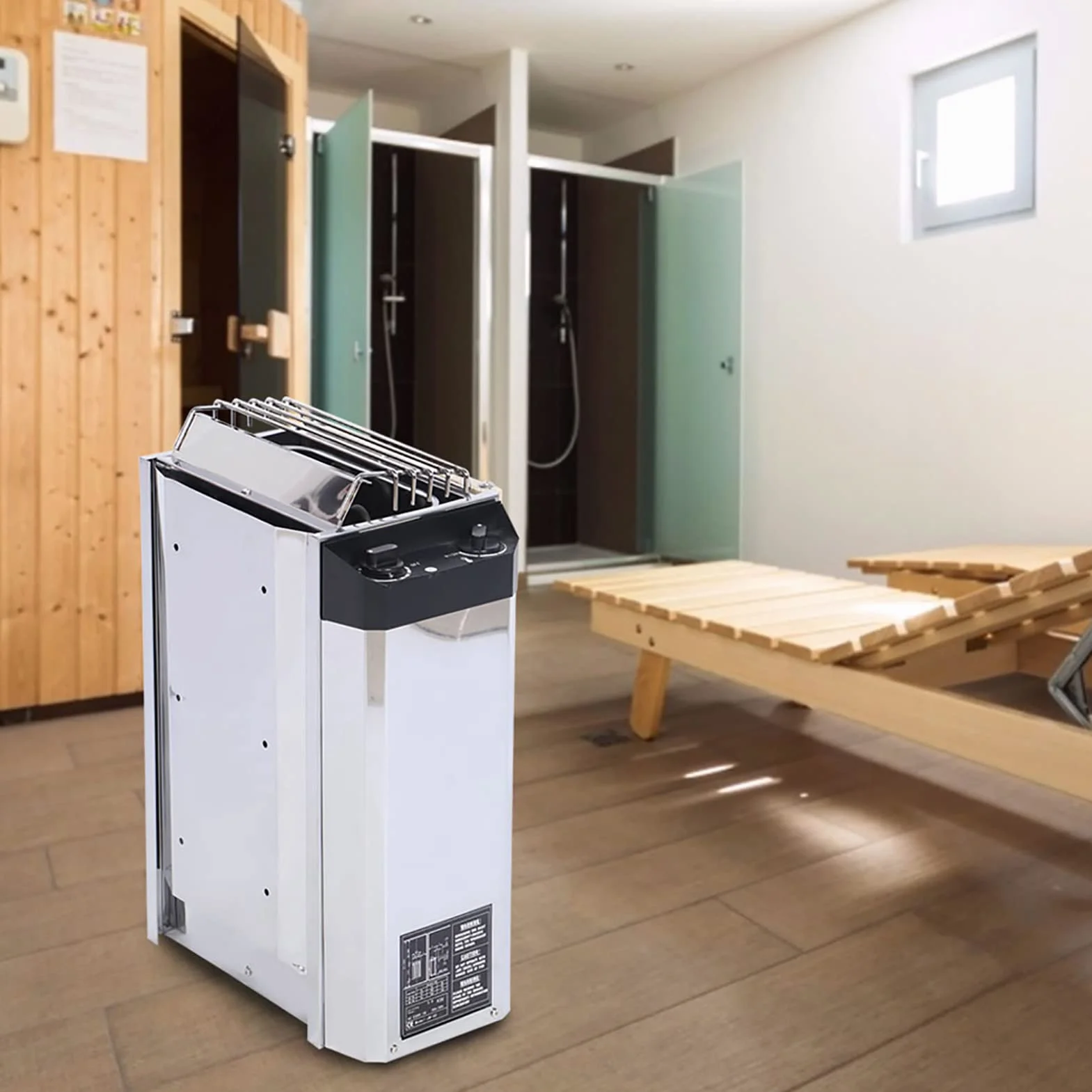 01 Poêle de Sauna, poêle de Sauna en Acier Inoxydable en Acier Inoxydable, Tube de Chauffage électrique de qualité 3KW Longues Heures de Travail pour Appartement d'hôtel