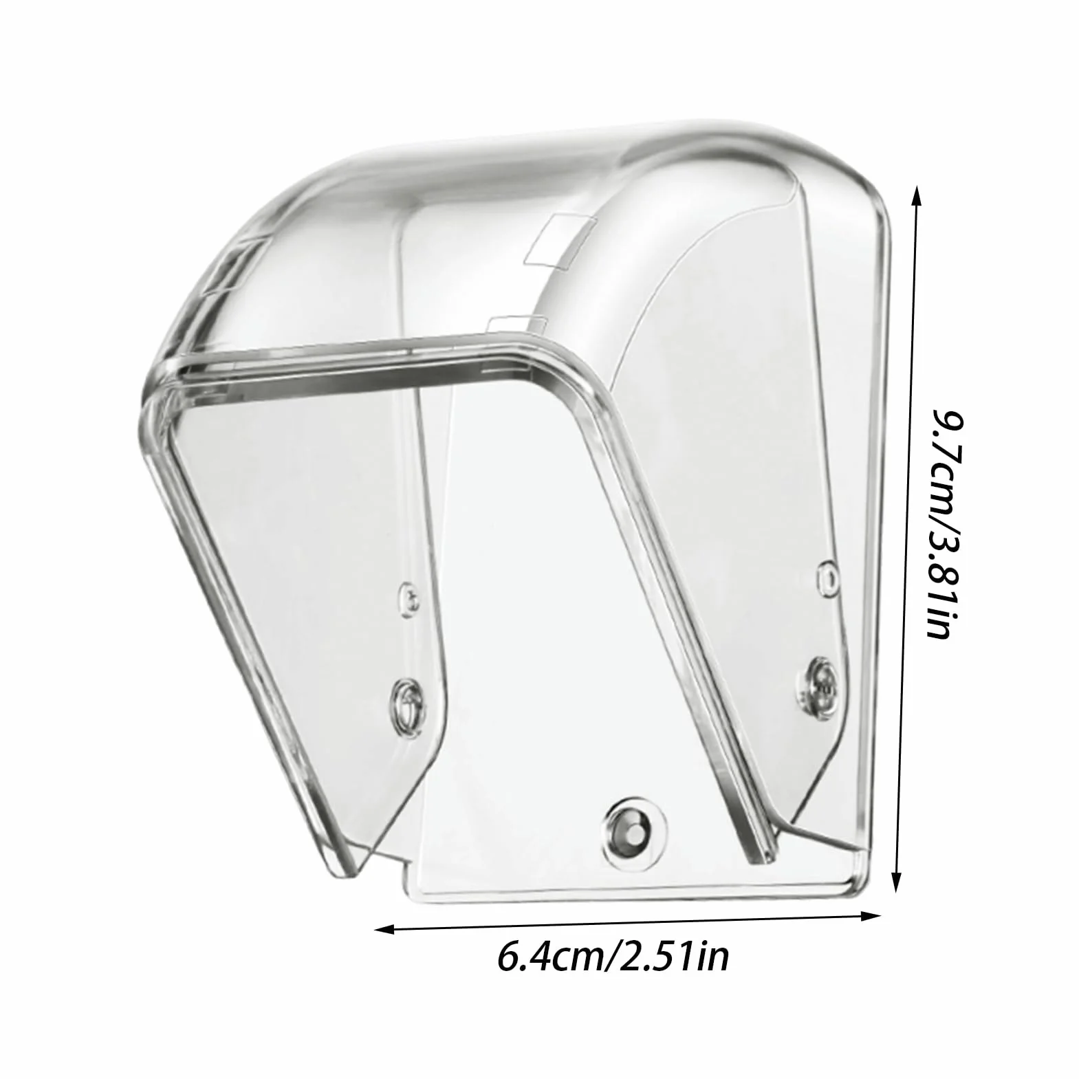 Housse de protection imperméable pour sonnette extérieure 9,7 x 6,4 cm transparente
