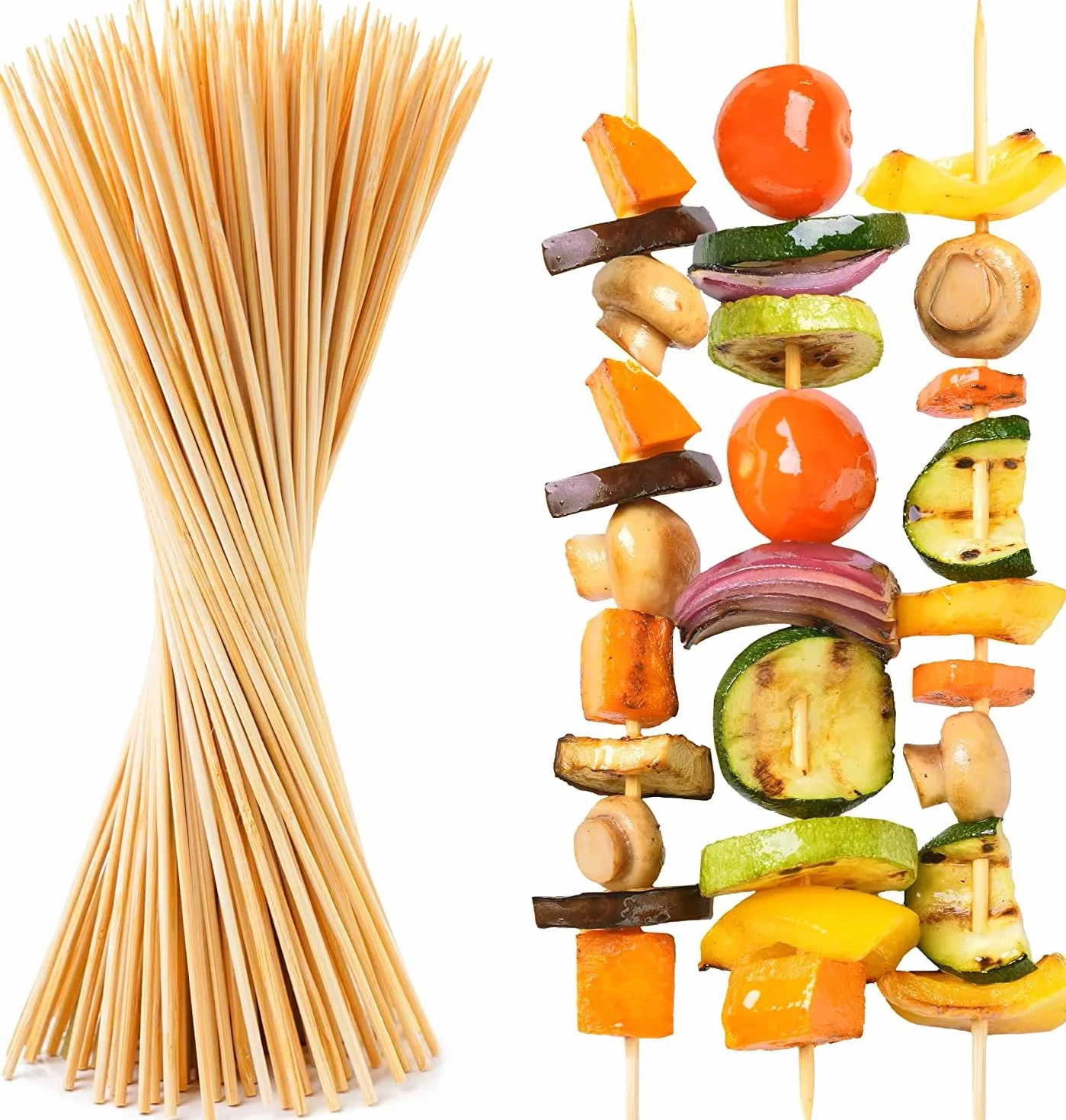 Piques brochettes pour barbecue 30cm lot de 50