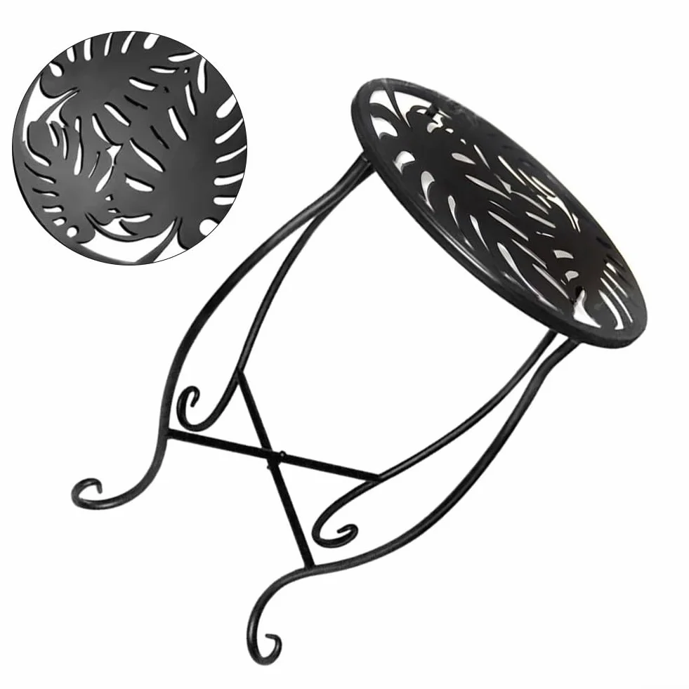 Table d'appoint d'extérieur ronde 20,3 cm métal antirouille pour patio moderne