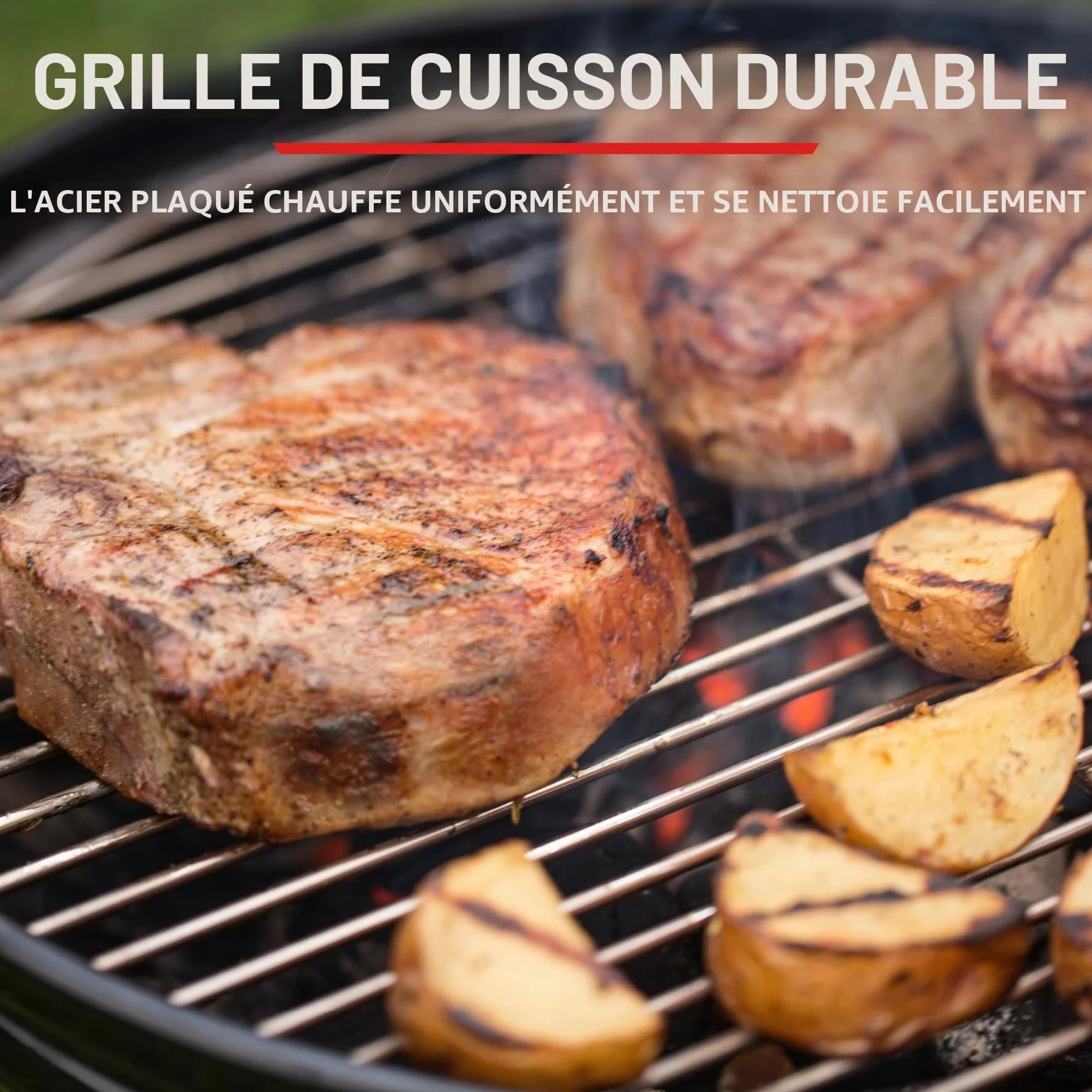 Weber Smokey Joe Premium Barbecue à charbon 37 cm, couvercle émaillé porcelaine, bleu ardoise