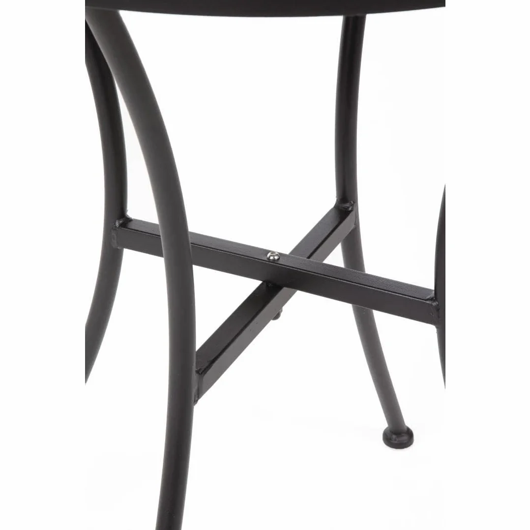 Table de bistrot ronde acier noir 600 mm