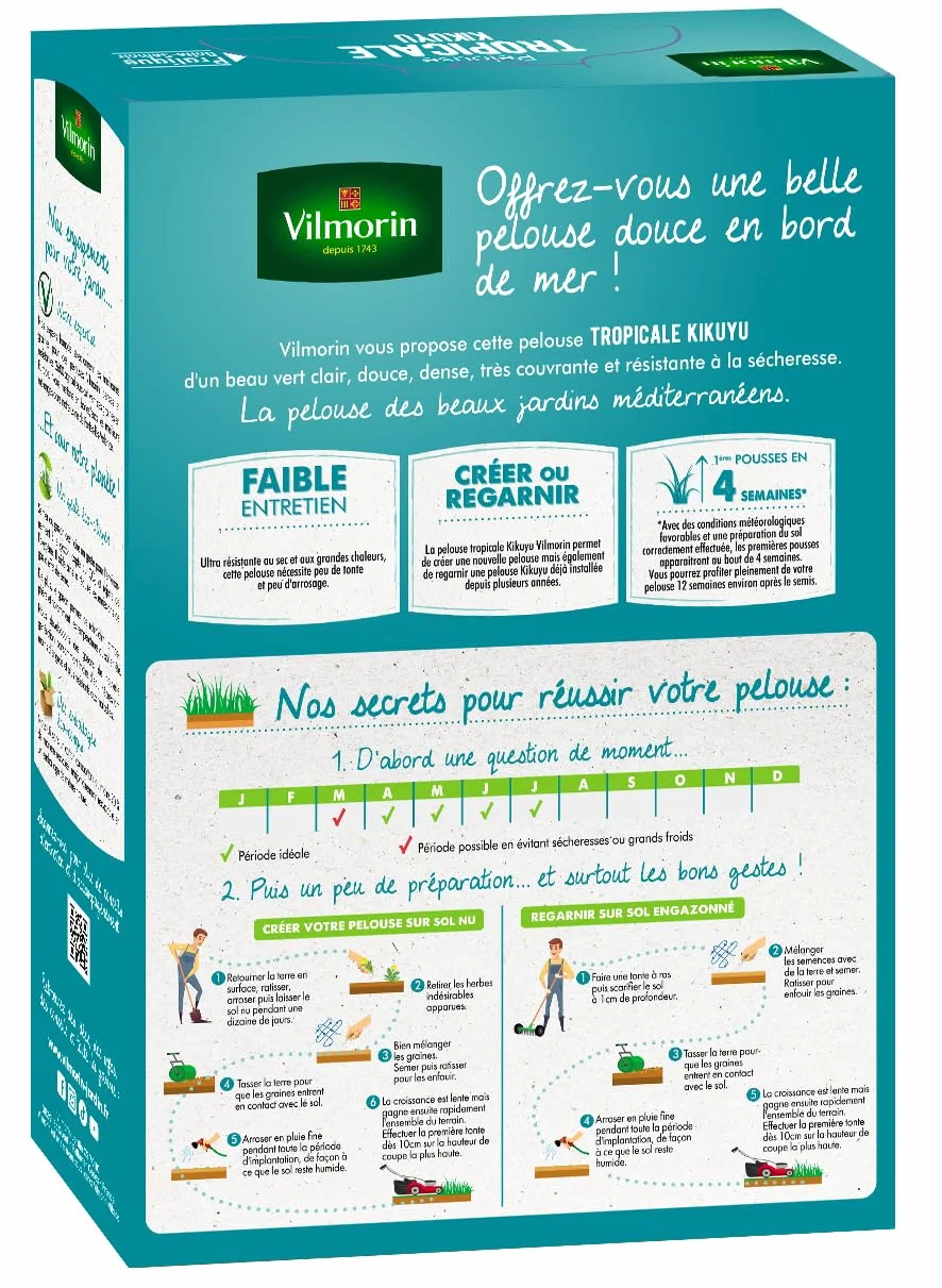 Vilmorin Pelouse Tropicale Kikuyu 500 g