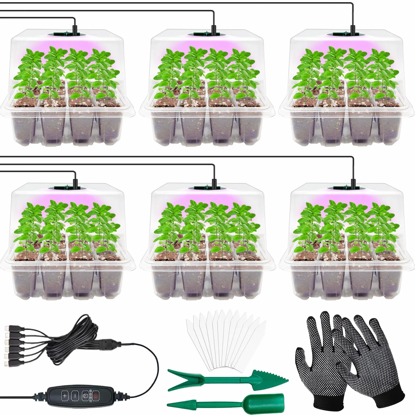 YeahBoom Mini Serre pour Plantes avec LED luminosité réglable, Kit de Culture Intérieur