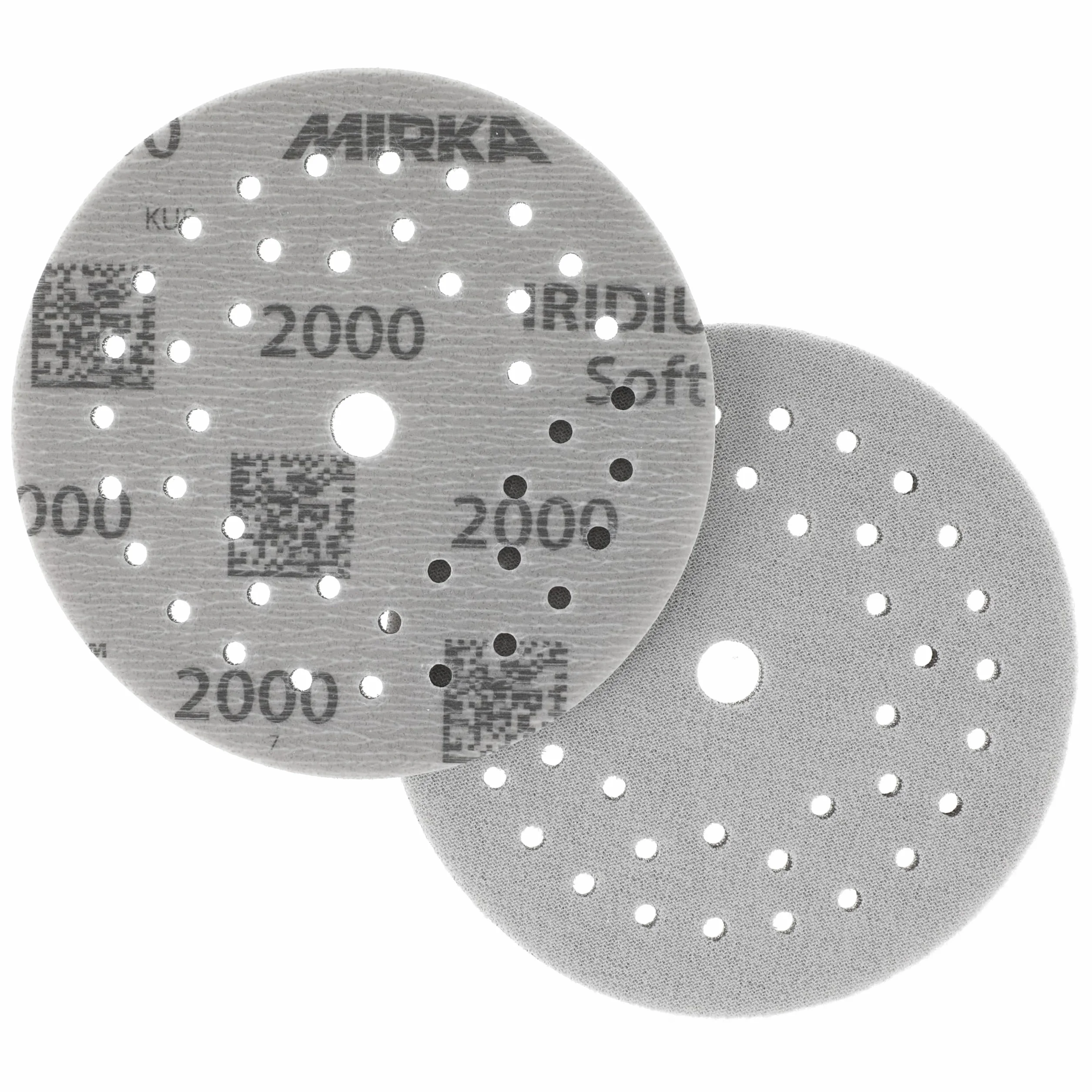 Mirka Iridium Soft Disques abrasifs Ø 125 mm/Grain P2000 / autoagrippant Multifit / 20 pièces/Abrasifs à base de mousse pour un ponçage à sec précis, ponçage de vernis, finition