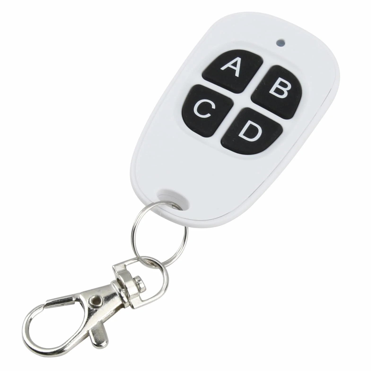 Telecommande Universelle Portail Blanc, Bip Garage Télécommande Porte Clés Universel Sans Fil Voiture, Programmables pour Voiture Garage Porte à 4 Touches pour Portail Automatique Large de Routin