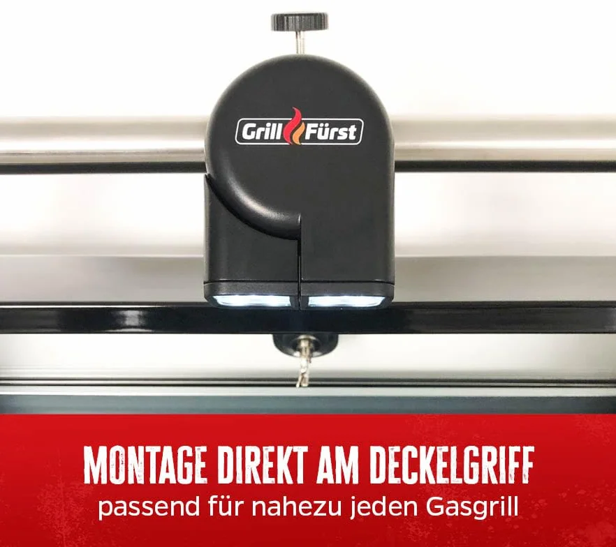 Grillfürst Universal LED Grill Light - Lumière BBQ orientable deux têtes pour grilles gaz