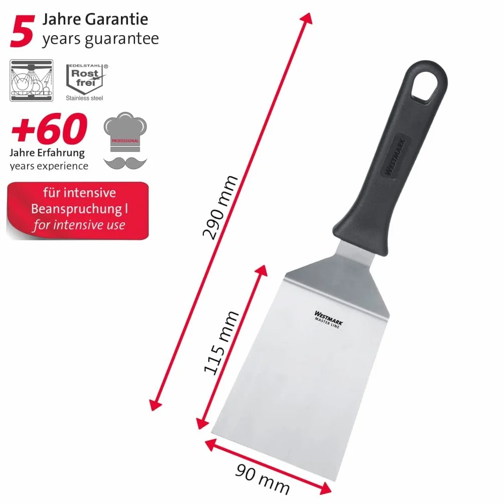 Westmark Master Line Profi-Wender Grill-Spachtel 29 cm Edelstahl Schwarz Silber
