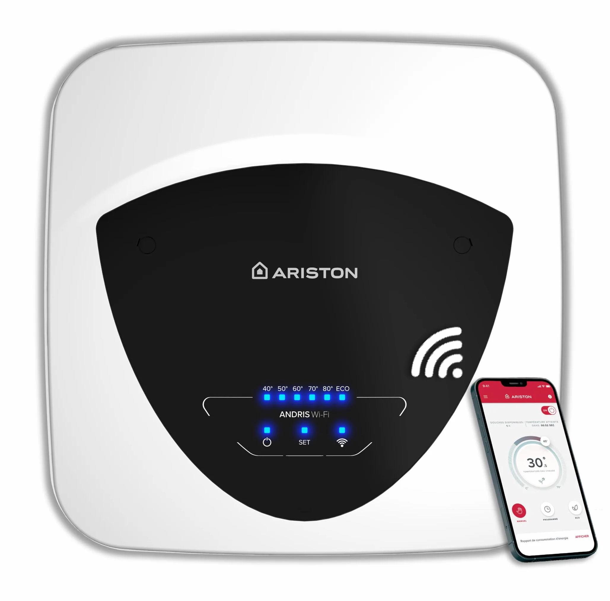 Ariston ANDRIS ELITE WIFI 15L Chauffe-eau électrique sur-évier 13% d’Economies d’Energie