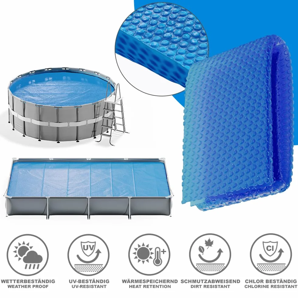 ok-living Bâche Solaire 260cm 400µ Bleu pour Piscine