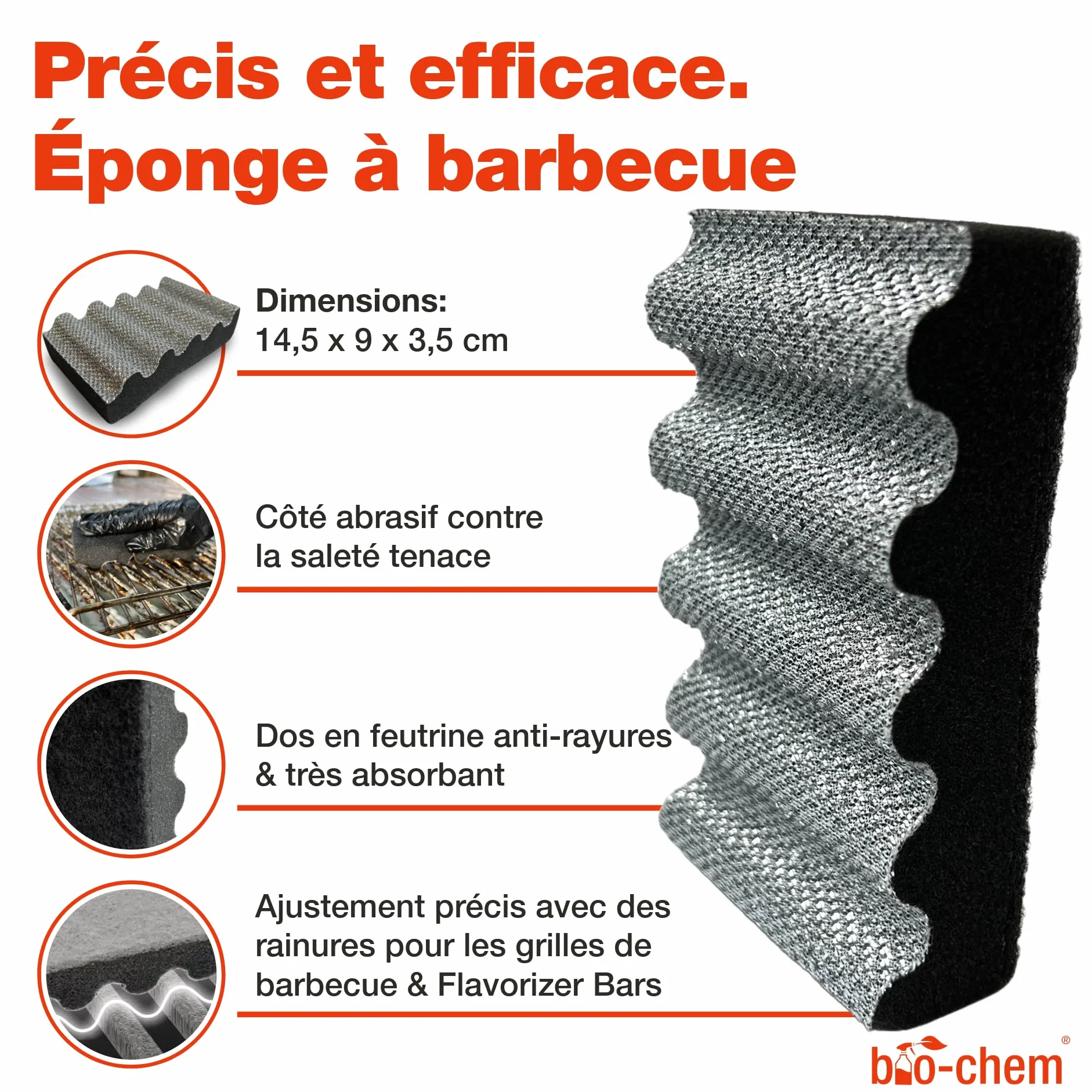Spray nettoyant pour barbecues 0,75L - Dégraissant prêt à l'emploi pour plancha et grille barbecue
