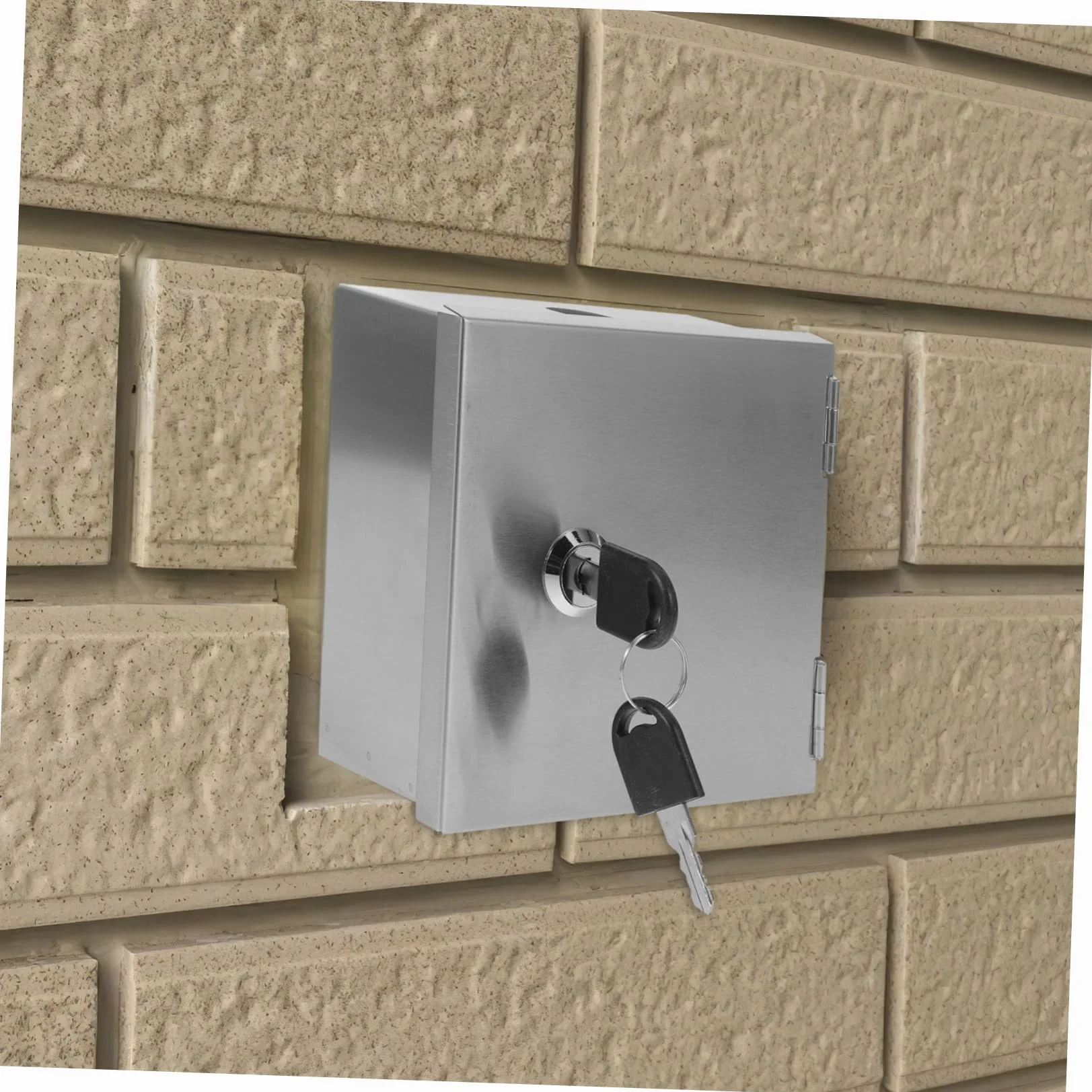 LIFKOME Boîtier de Protection Étanche pour Prise Électrique Type Acier Inoxydable avec Verrouillage Coffret Sécurisé Résistant Aux Intempéries pour Usage Extérieur et Intérieur
