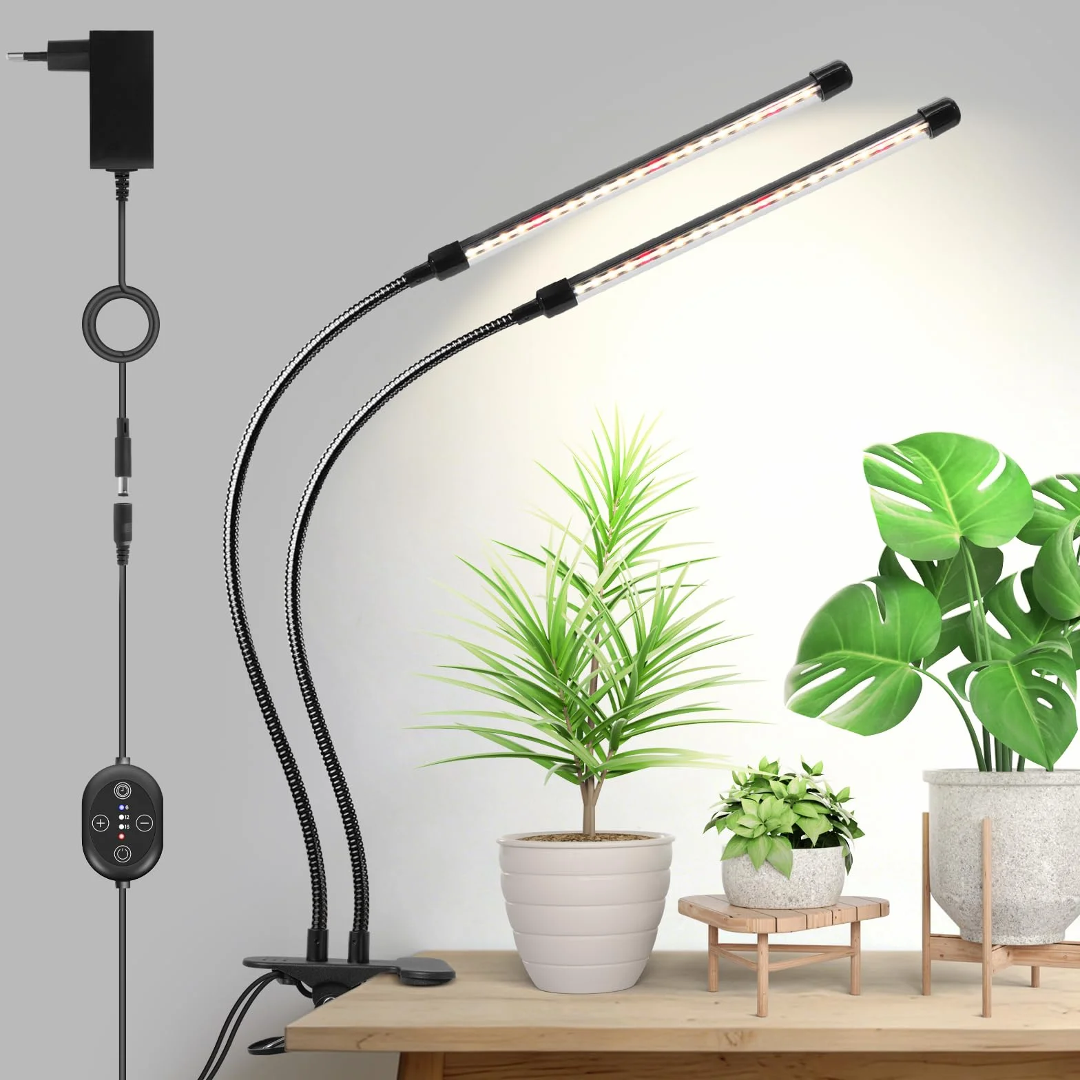 Lampe de croissance LED 12V spectre complet 660 nm PPFD 160 µmol/s/m² 10 W à pince