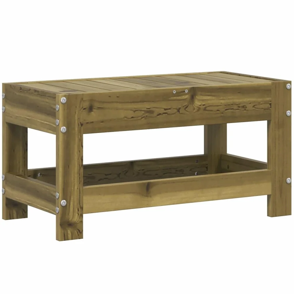 Tabouret de jardin 62 x 30 x 32 cm bois de pin imprégné autoclave design modulaire meubles extérieur balcon terrasse