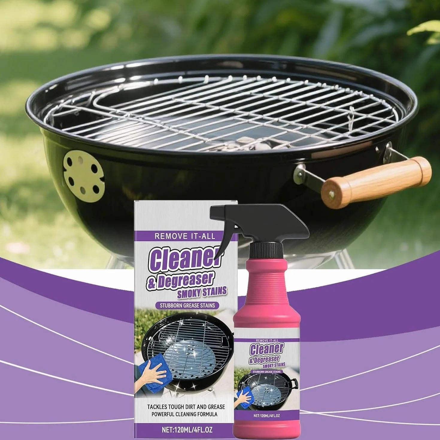 Dégraissant Barbecue Spray 120ML BBQ Nettoyant 2 pièces