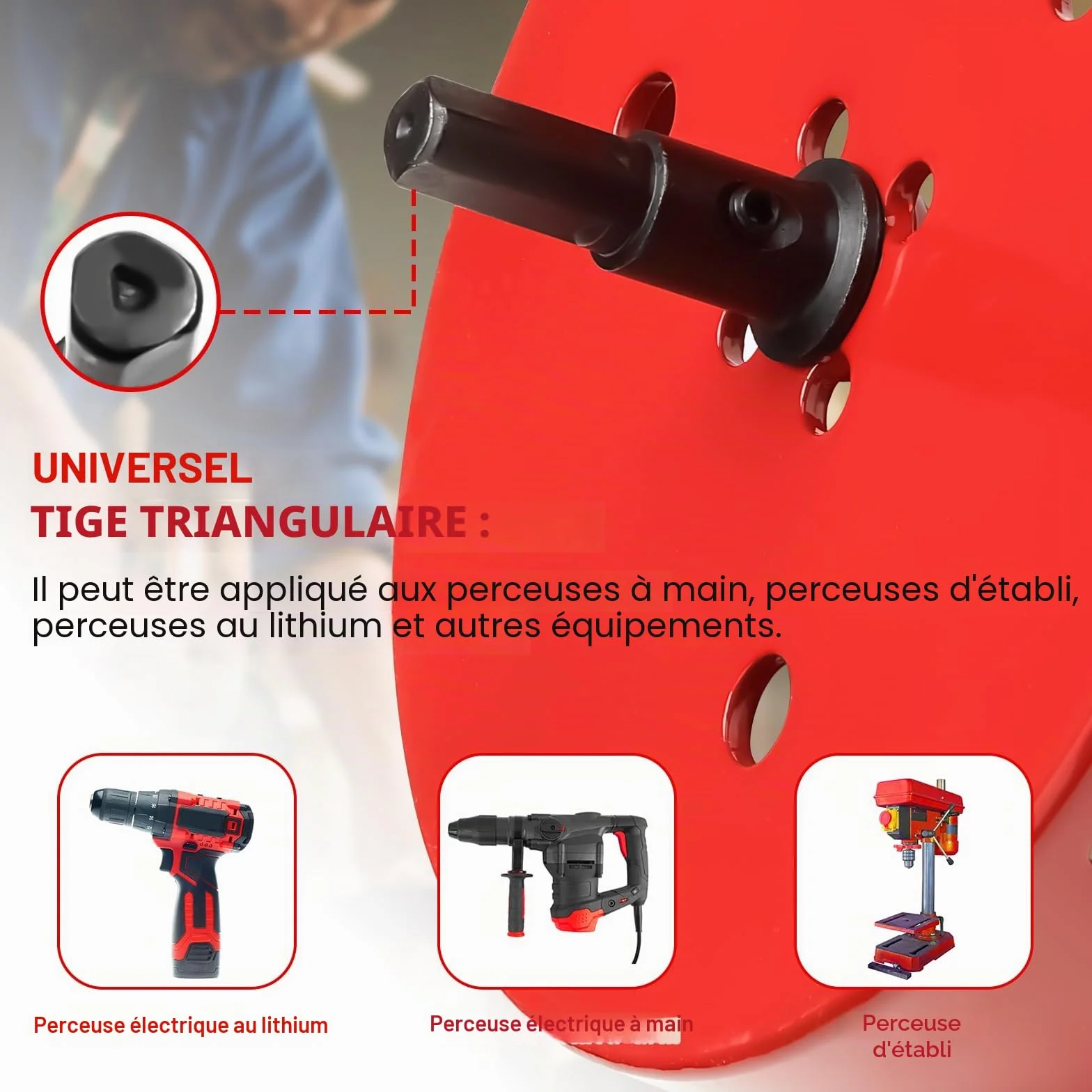 Couronne de forage de 105mm, Scie Cloche pour Bois, Foret Circulaire Bi-métal pour Placoplatre, Plastique, UPVC, Fibre de Verre
