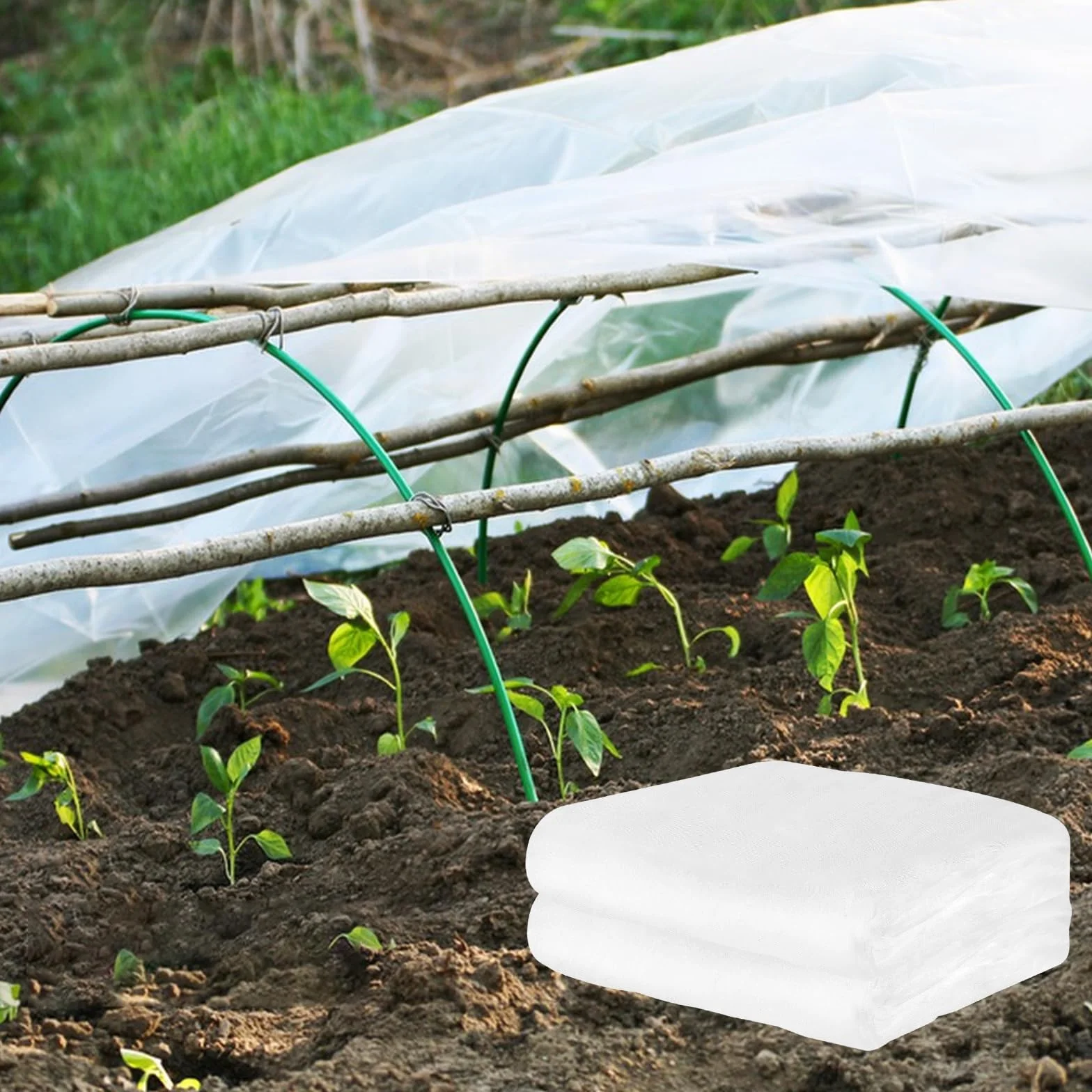 Filet Anti Insecte 3m x 10m Mailles Fines Moustiquaire en Rouleau pour Jardin Balcon Potager Blanc