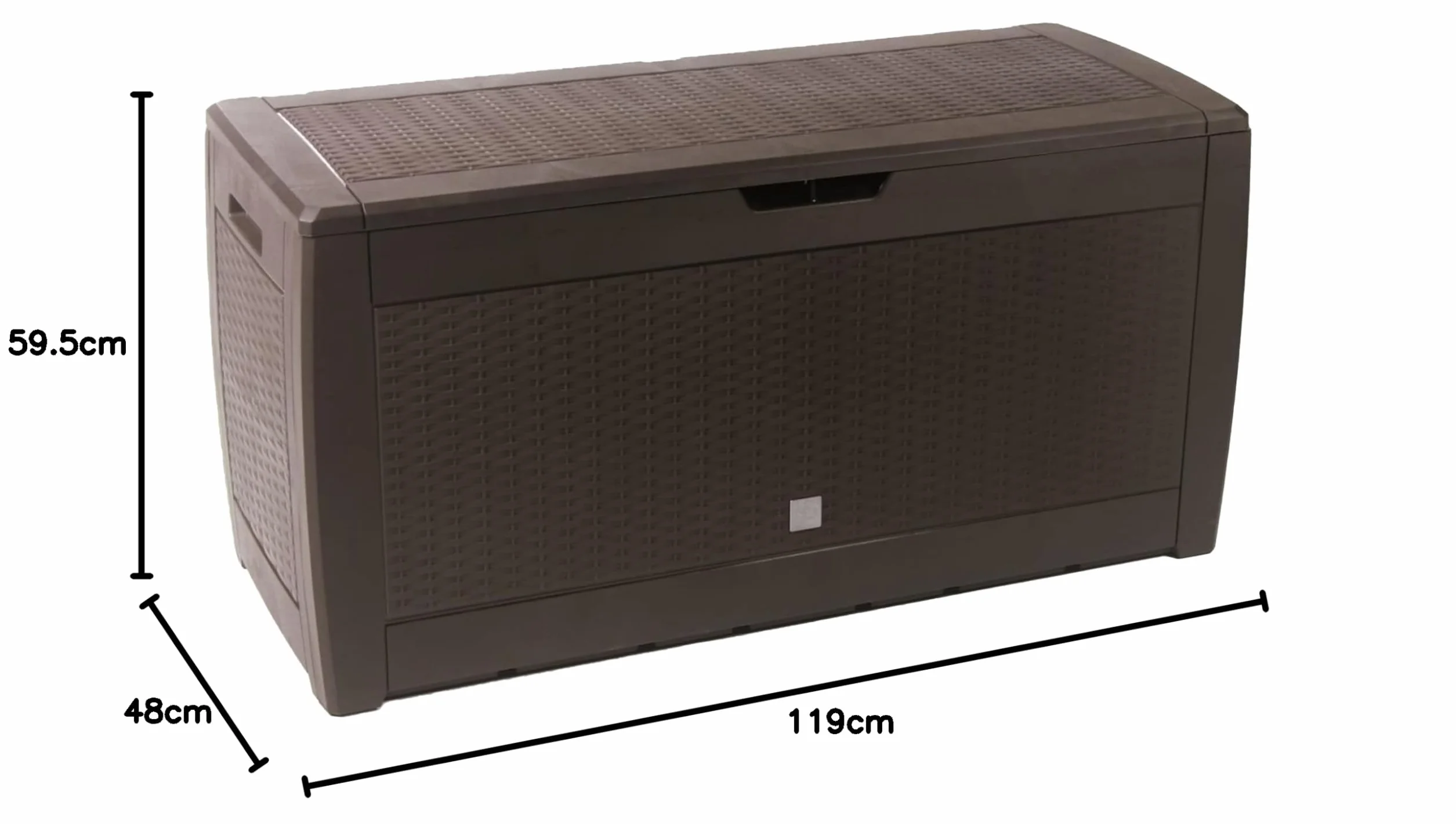 Coffre de jardin 310 litres chocolat 119 x 48 x 60 cm