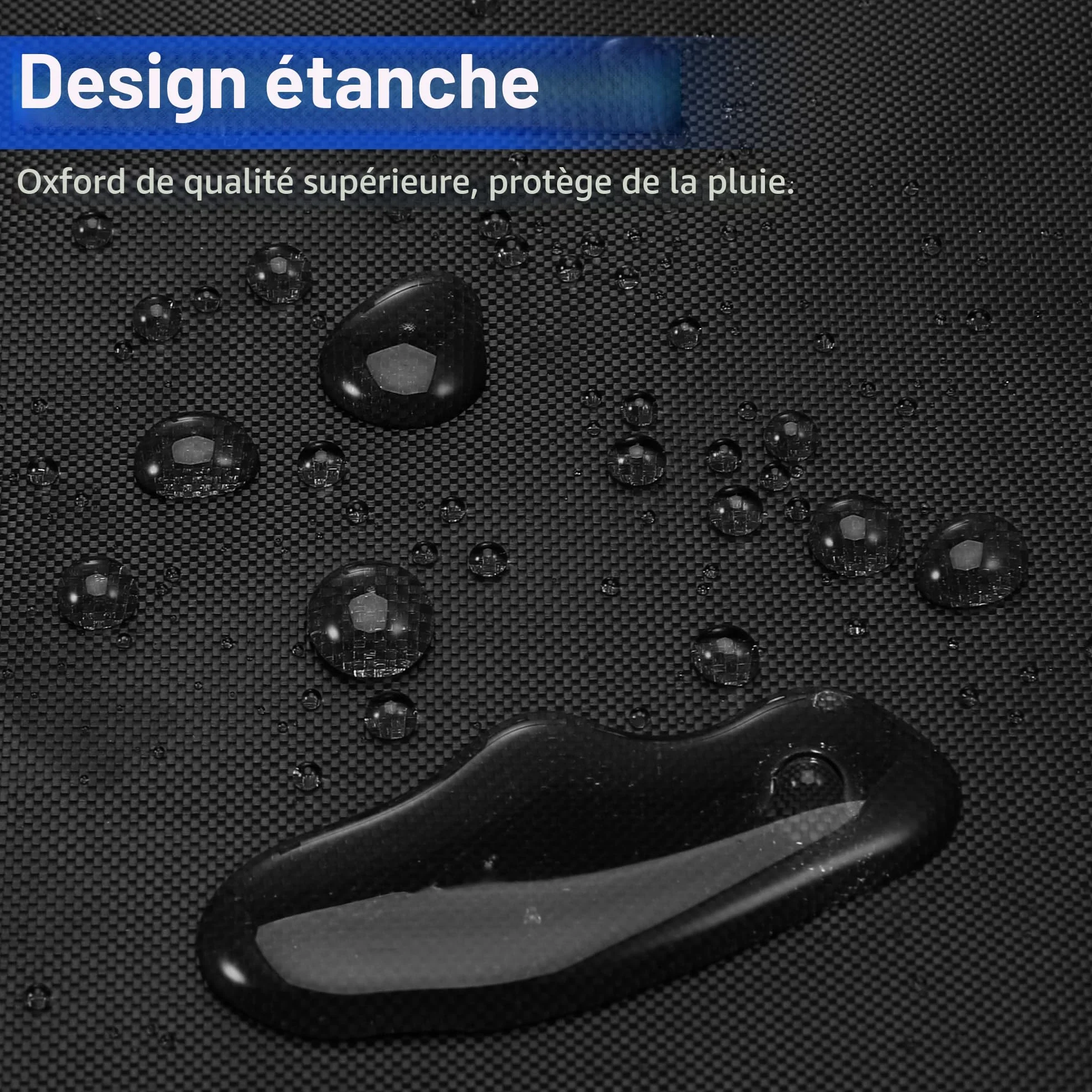 Housse Plancha Exterieur Imperméable 420D Oxford Anti-UV Barbecue Gaz avec Sac de Rangement 117x66x117cm