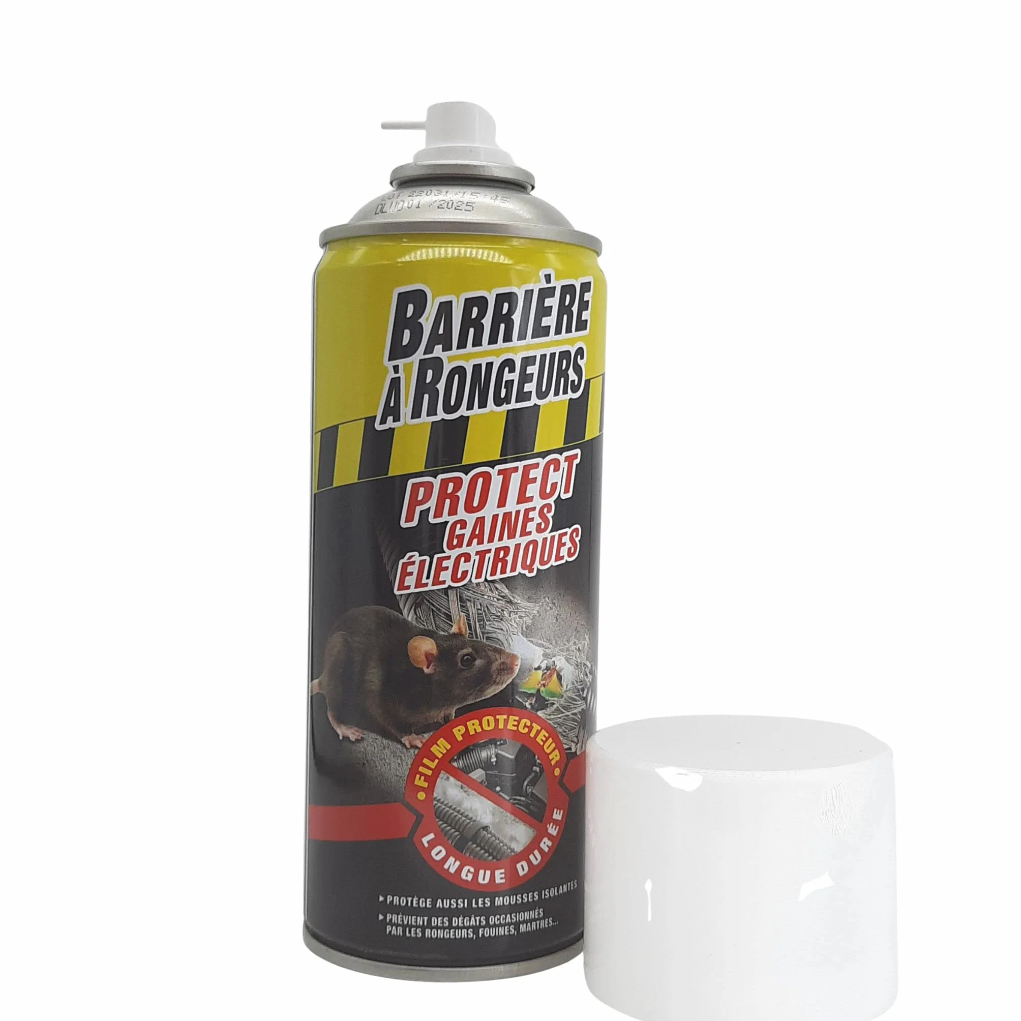 Barrière à Rongeurs Résine Protect Gaines Électriques Aérosol 400 ml Noir
