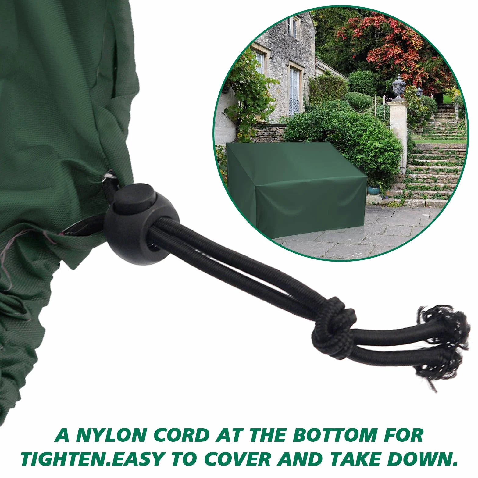 Housse de banc de jardin 2 places 134x66x89 cm imperméable protection extérieure