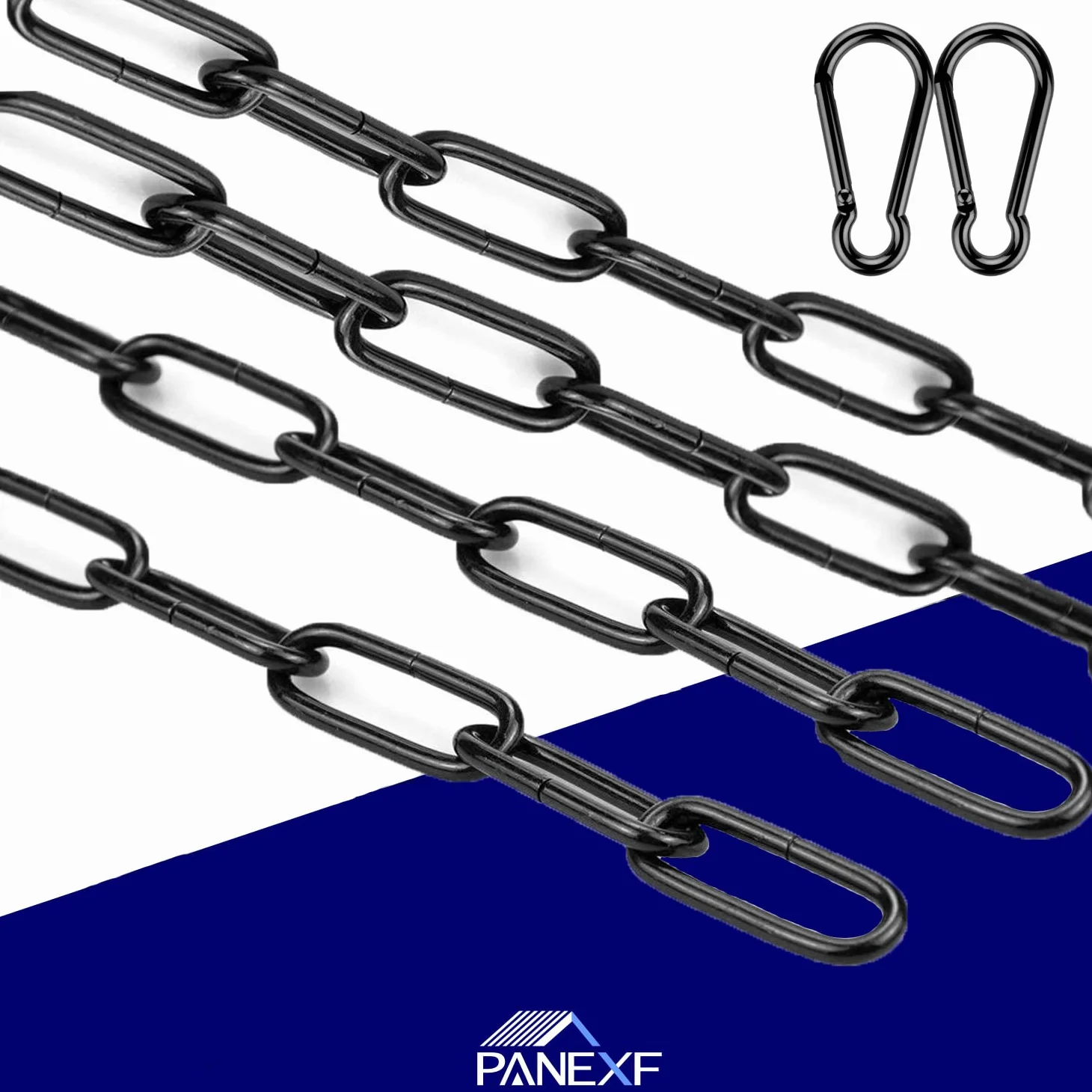 Chaîne d'extension 4 pièces Ø4mm 50cm Chaîne en Métal avec Mousqueton