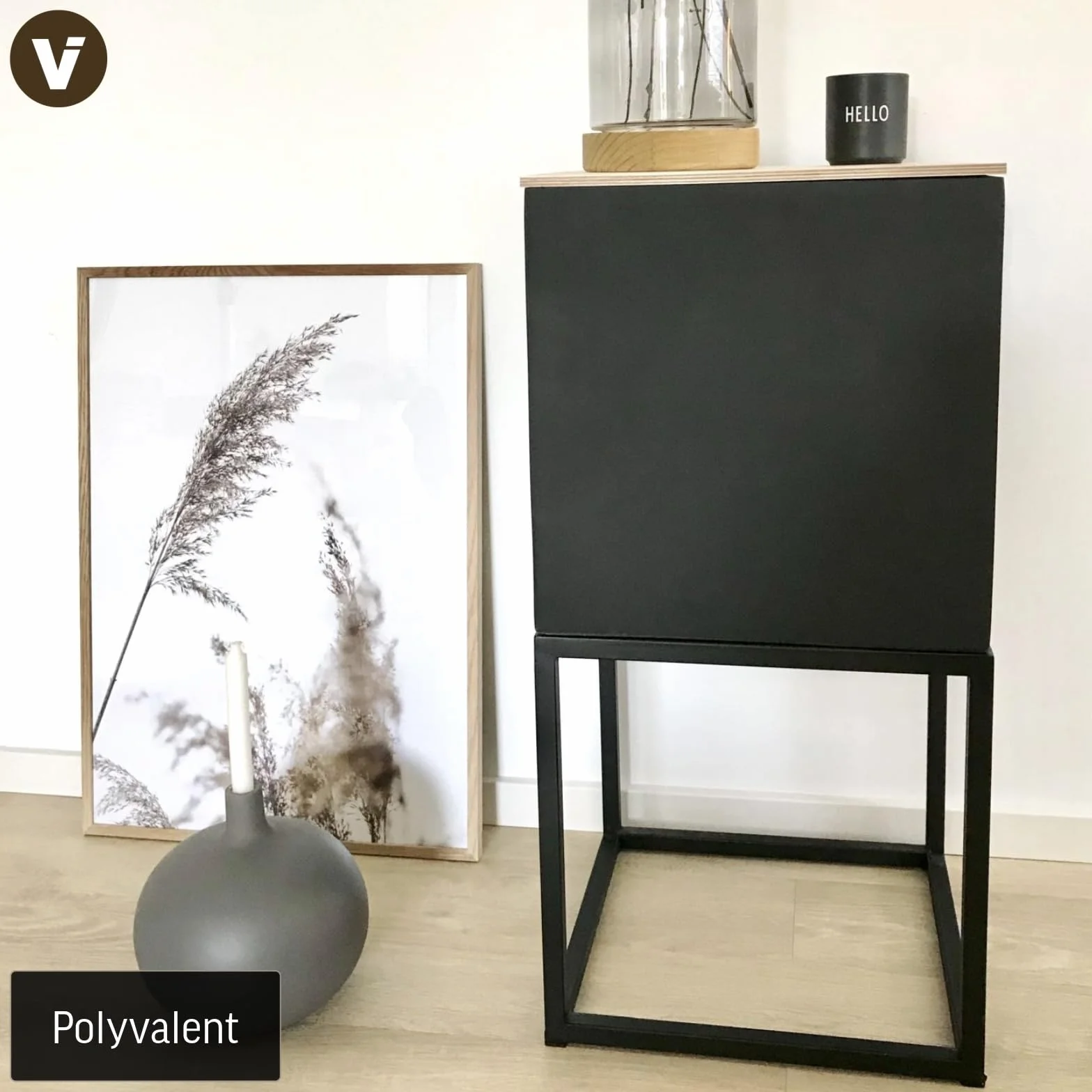 VIVANNO Jardinière Support Block Up Anthracite Noir 80x40x40
