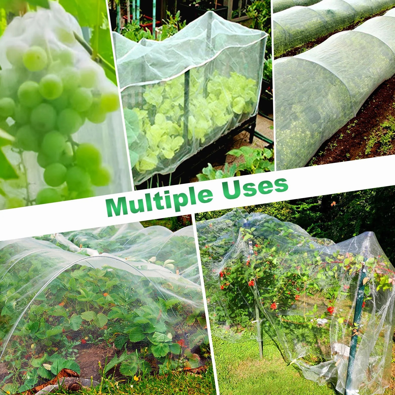 Filet Anti Insecte 3x10 m Mailles Serrées Stabilisé UV Perméable Eau Protection Arbres Fruitiers Légumes