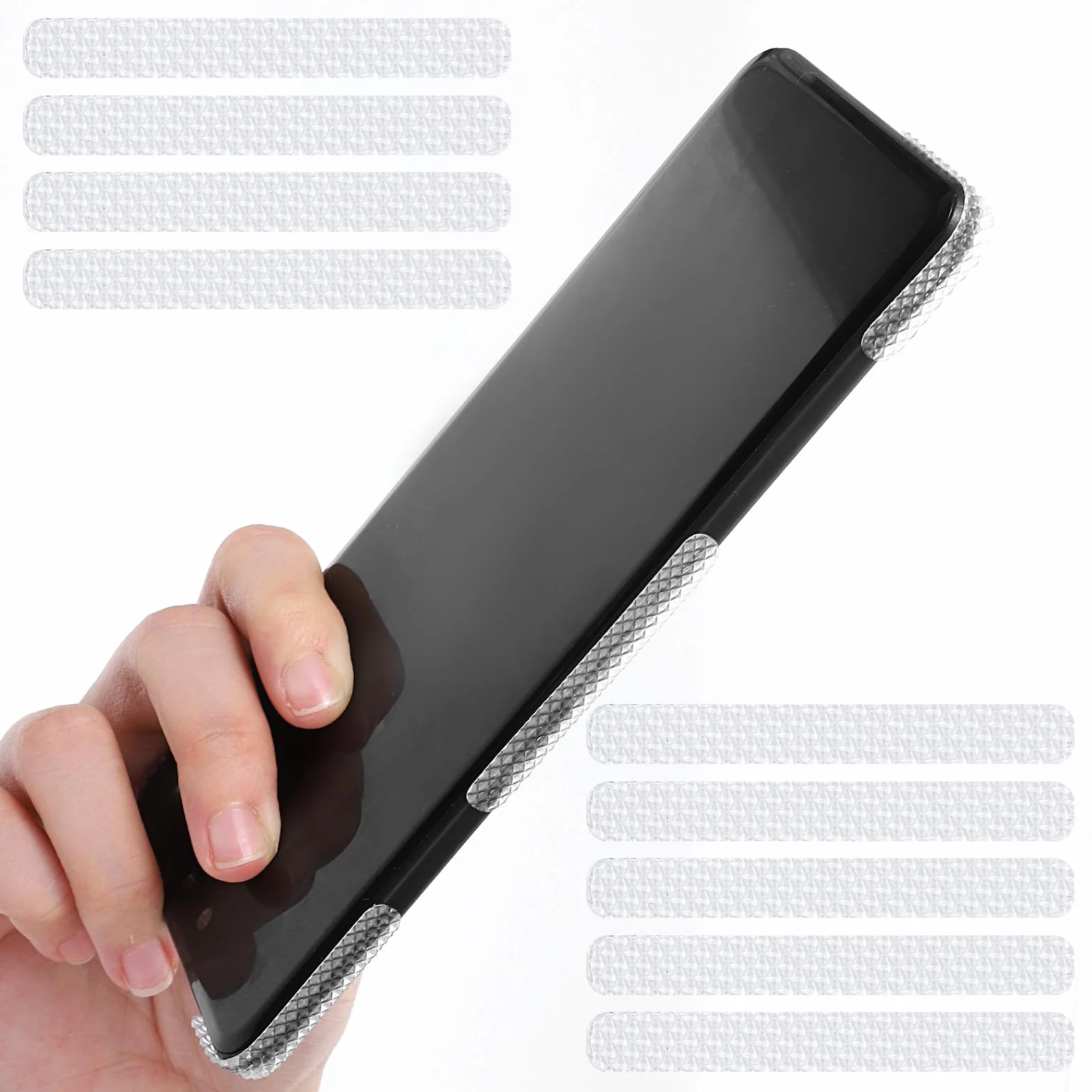 Xinjoduz Lot de 20 bandes adhésives antidérapantes en silicone transparent pour téléphone portable
