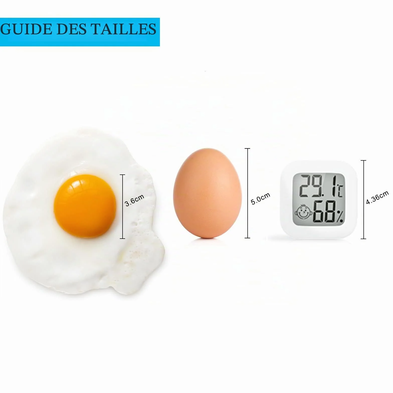Flintronic Thermomètre Hygromètre Intérieur 2PCS, Mini Digital Haute Précision Moniteur Température Humidité