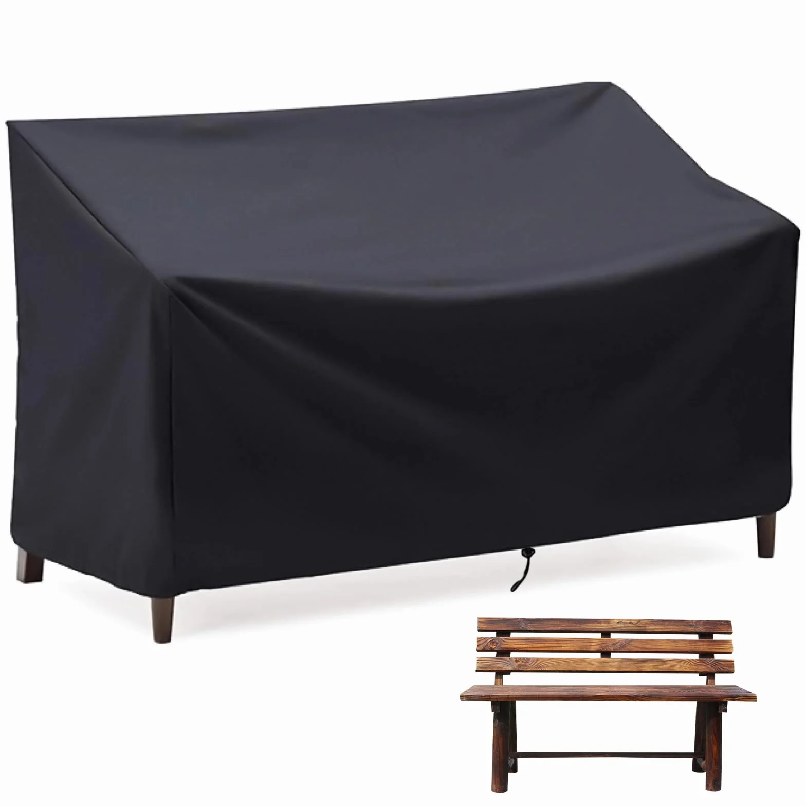 Housse Canapé Extérieur 2 Places 134×66×89cm avec Ouvertures d'Aération