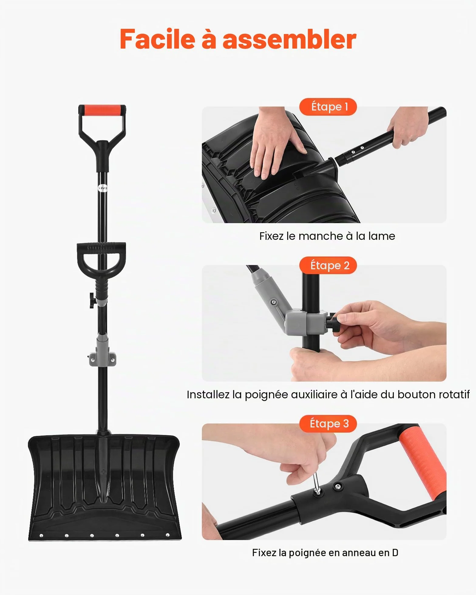 VEVOR Pelle à Neige Brosse à Neige