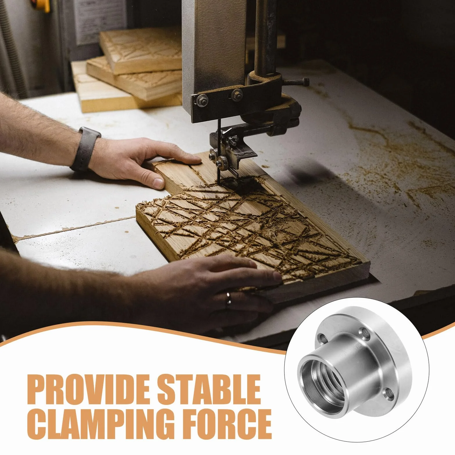 Adaptateur Mandrin Tour Bois en Acier Filetage 1-8tpi 2 Pouces Serrage Stable et Usinage Précis pour Projets de Travail du Bois Accessoire pour Amateurs et Professionnels