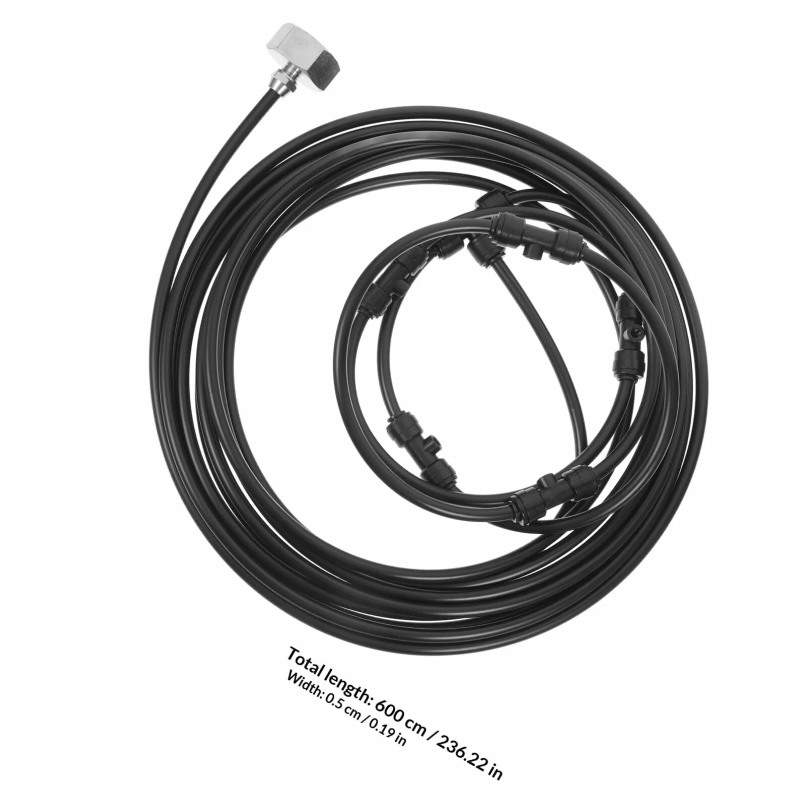 Toddmomy Kit Brumisateur pour Ventilateur Extérieur avec Adaptateur, Brume Fine, Noir PVC et Laiton