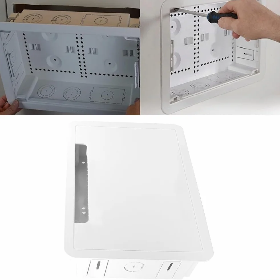 DAZZLEEX Boîte de gestion de câbles pour meuble TV ou média mural pour organiser les câbles et les fils 22,9 cm