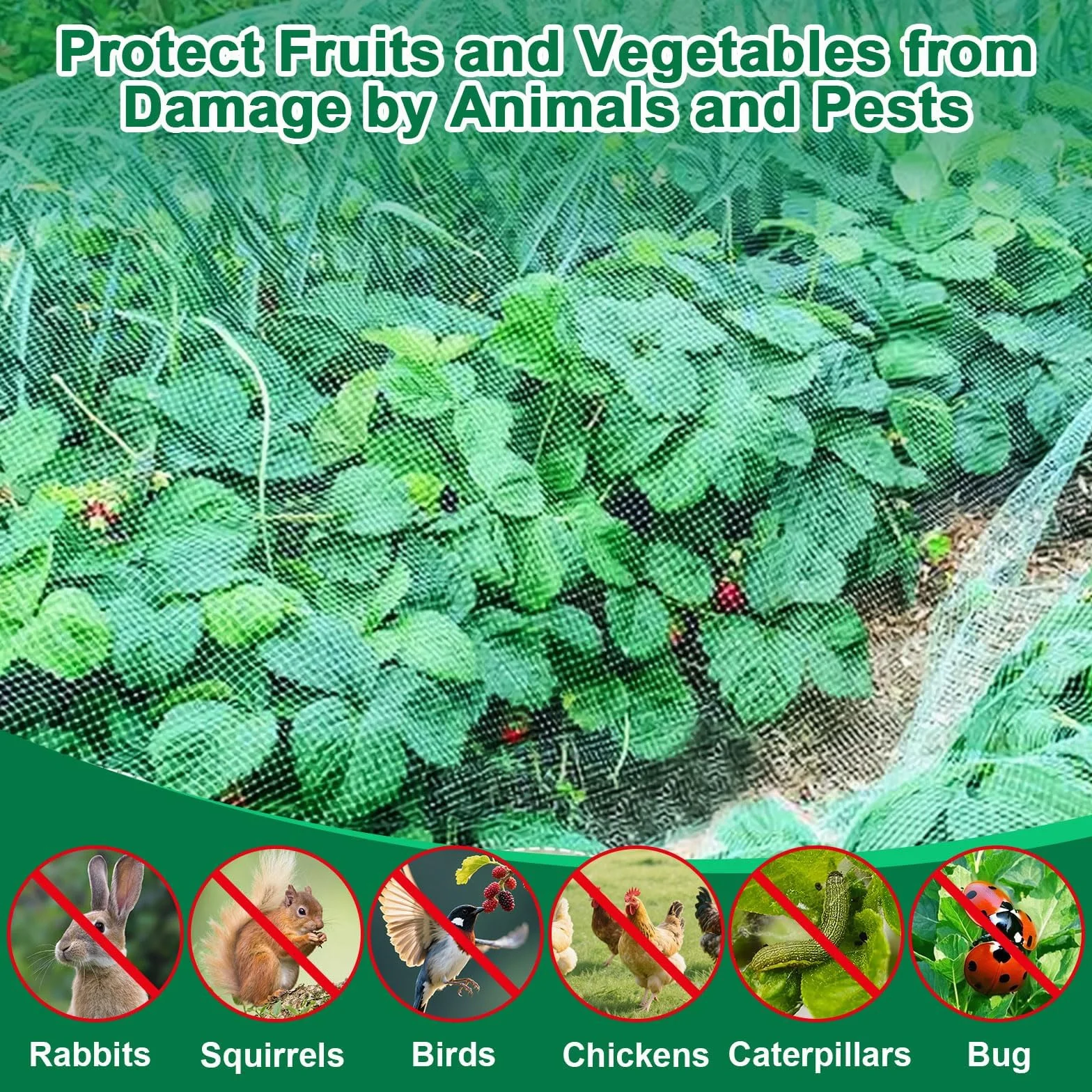 Filet Anti Insecte 3x10 m Mailles Serrées Stabilisé UV Perméable Eau Protection Arbres Fruitiers Légumes