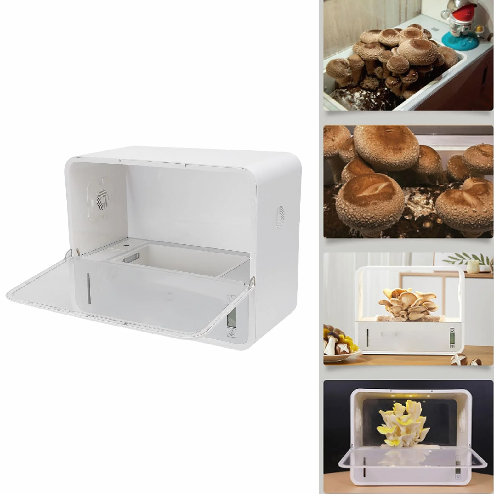 Naroote Tente de Culture de Champignons, Kit Monotub Intelligent avec Réglage Automatique de l'Humidité, Lumière de Croissance et Affichage de la Température