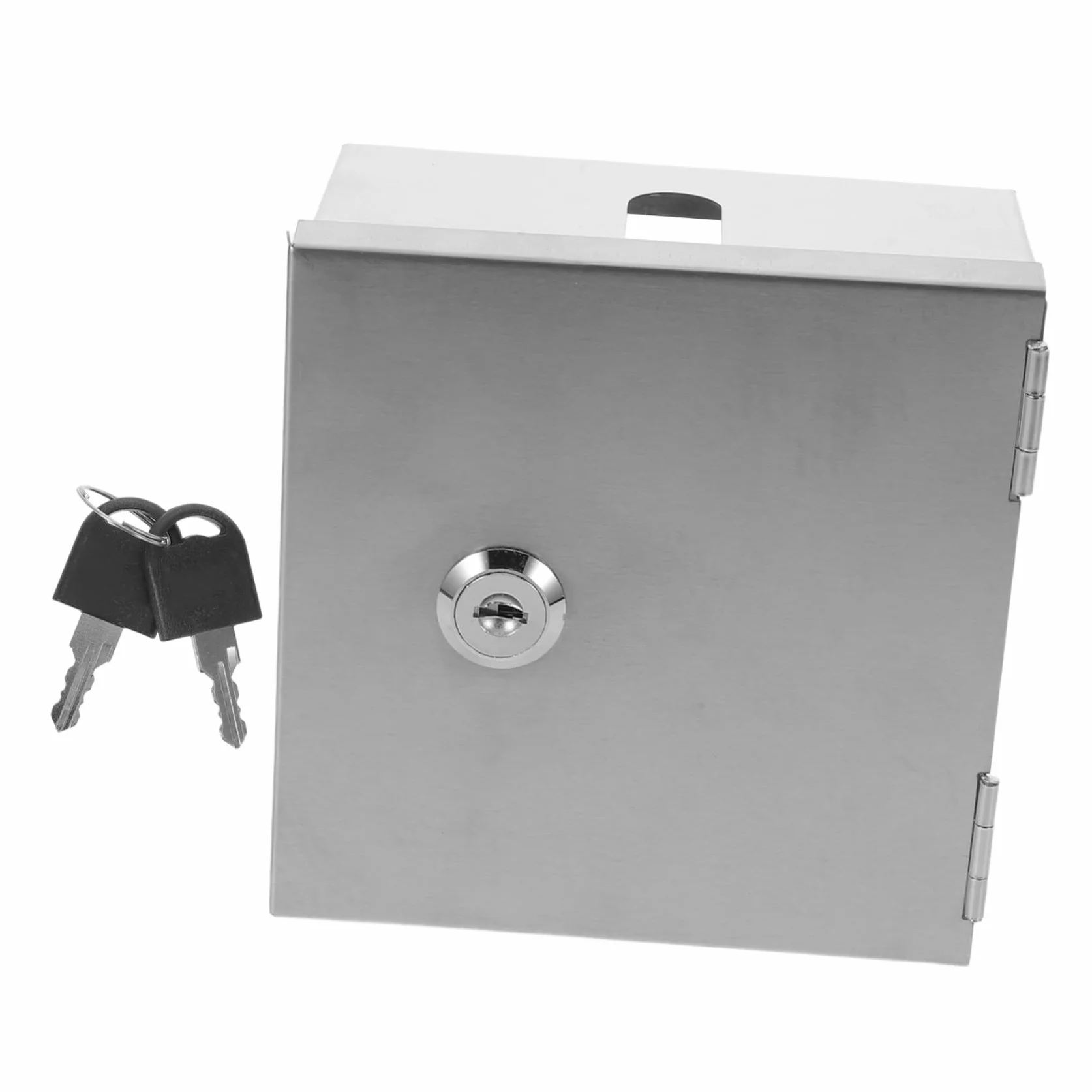 LIFKOME Boîtier de Protection Étanche pour Prise Électrique Type Acier Inoxydable avec Verrouillage Coffret Sécurisé Résistant Aux Intempéries pour Usage Extérieur et Intérieur