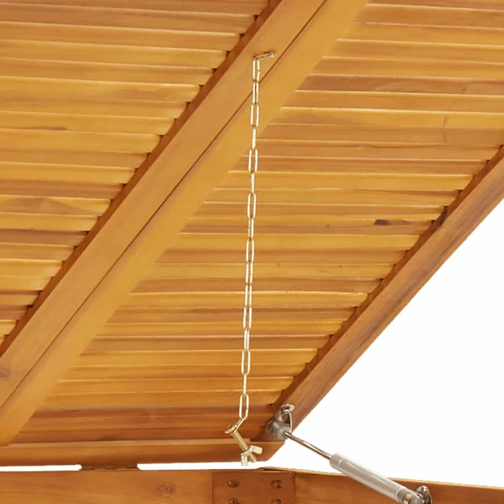 Cabanon à poubelle simple bois massif d acacia 70x89x117 cm