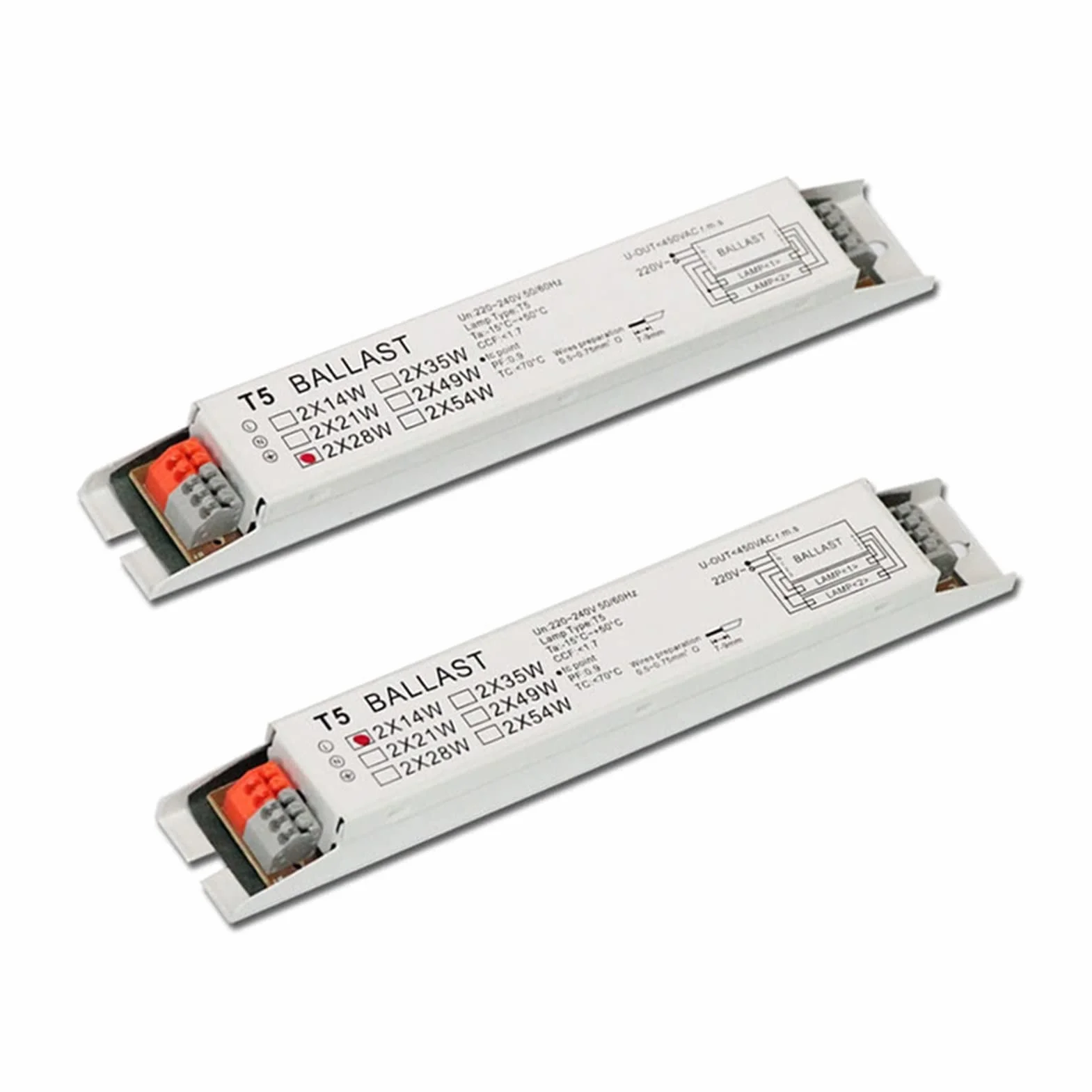 Ballast Électronique T5 2x14W/2x28W pour Lampe Fluorescente - 220-240V AC (Couleur : 2x28W)