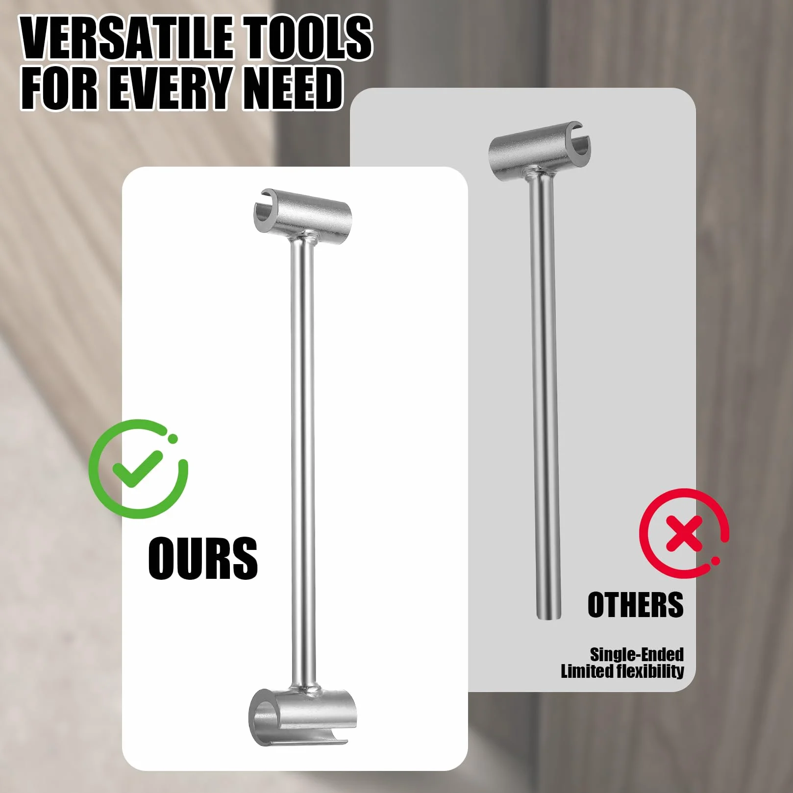 2 Pcs Cle de Reglage Gond Porte, Outil de Réglage de Charnière de Portes, Outils de Réparation de Charnière de Porte, Outil de Réglage de Charnières de Portes(14-19 mm, 23-25 ​​mm)