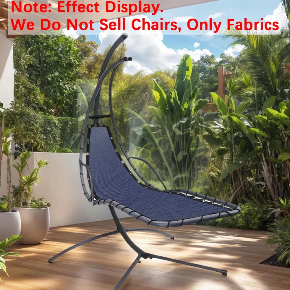 GORGECRAFT 197x64cm Tissu de Rechange pour Balancelle Suspendue, Maille Renforcée et Corde pour Hamac de Jardin