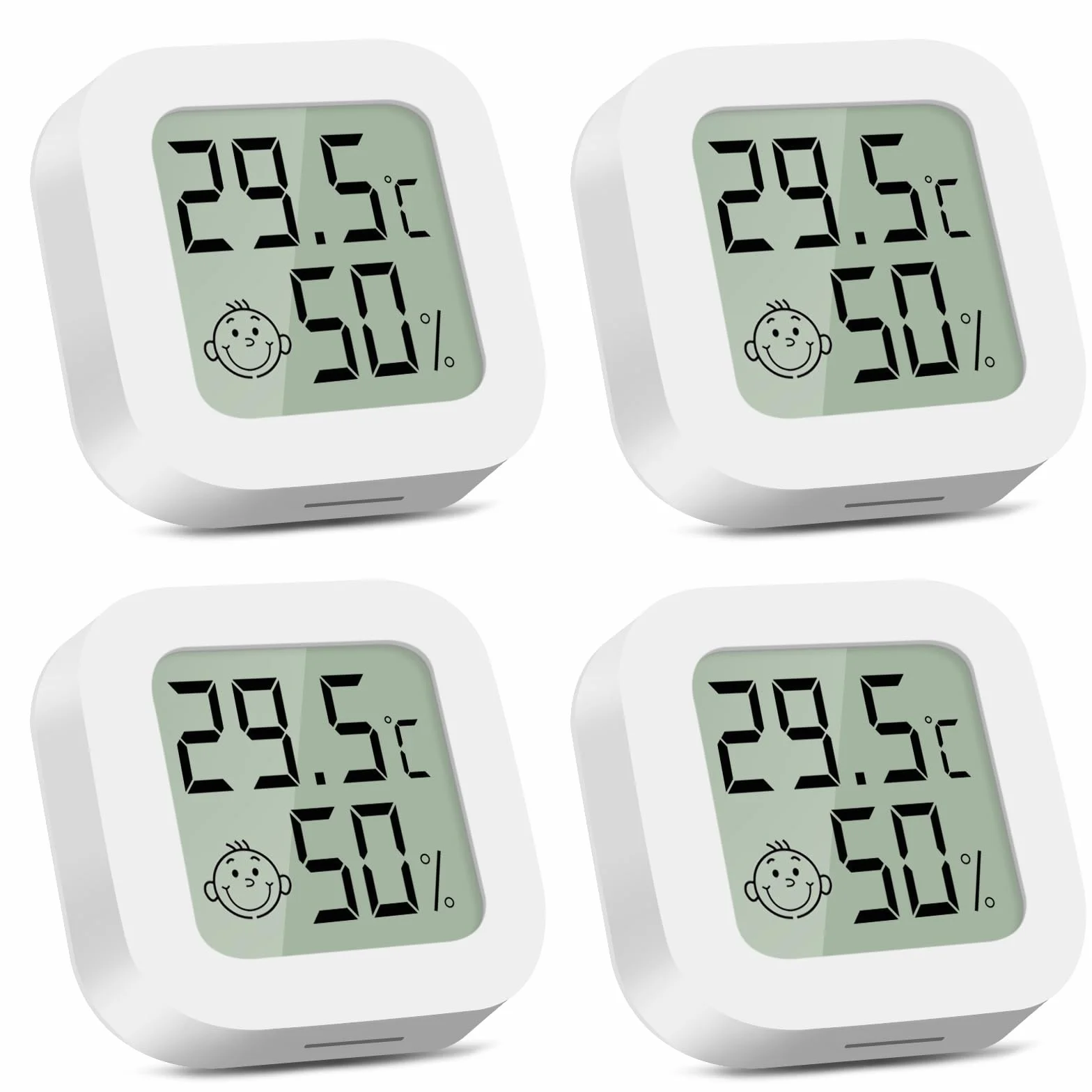 CNMTCCO Thermomètre hygromètre intérieur 4 pièces mini thermomètre digital pour chambre de bébé