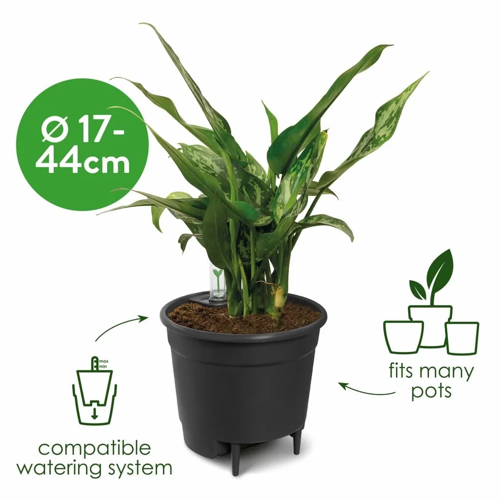 Elho Self-Watering Insert 17 - Accessoires pour Intérieur - Plastique Recyclé - Ø 17.0 x H 15.7 cm - Noir