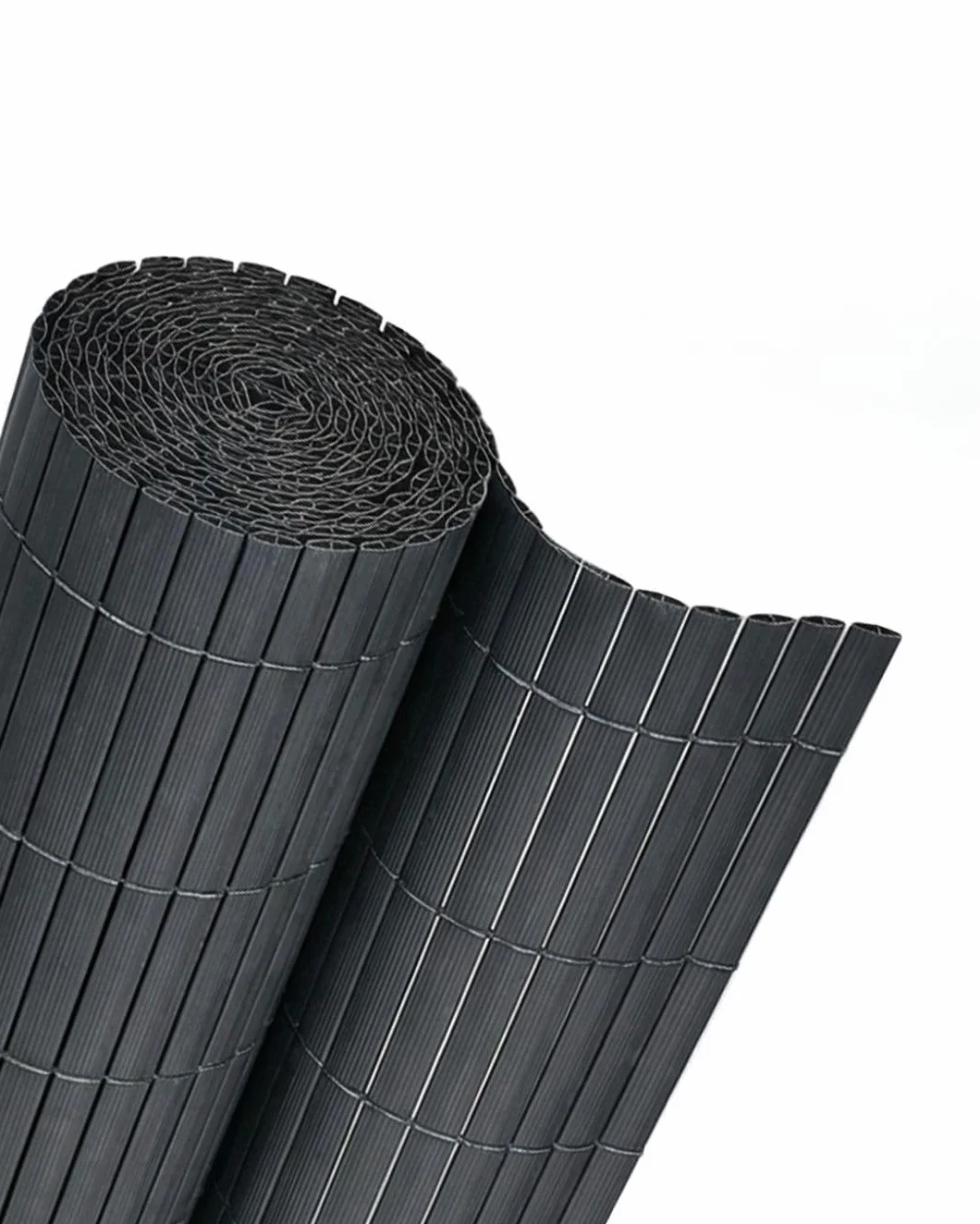 Mazovia Cache Balcon PVC 150x500 cm Gris sans Percer Résistant aux Intempéries UV Moderne