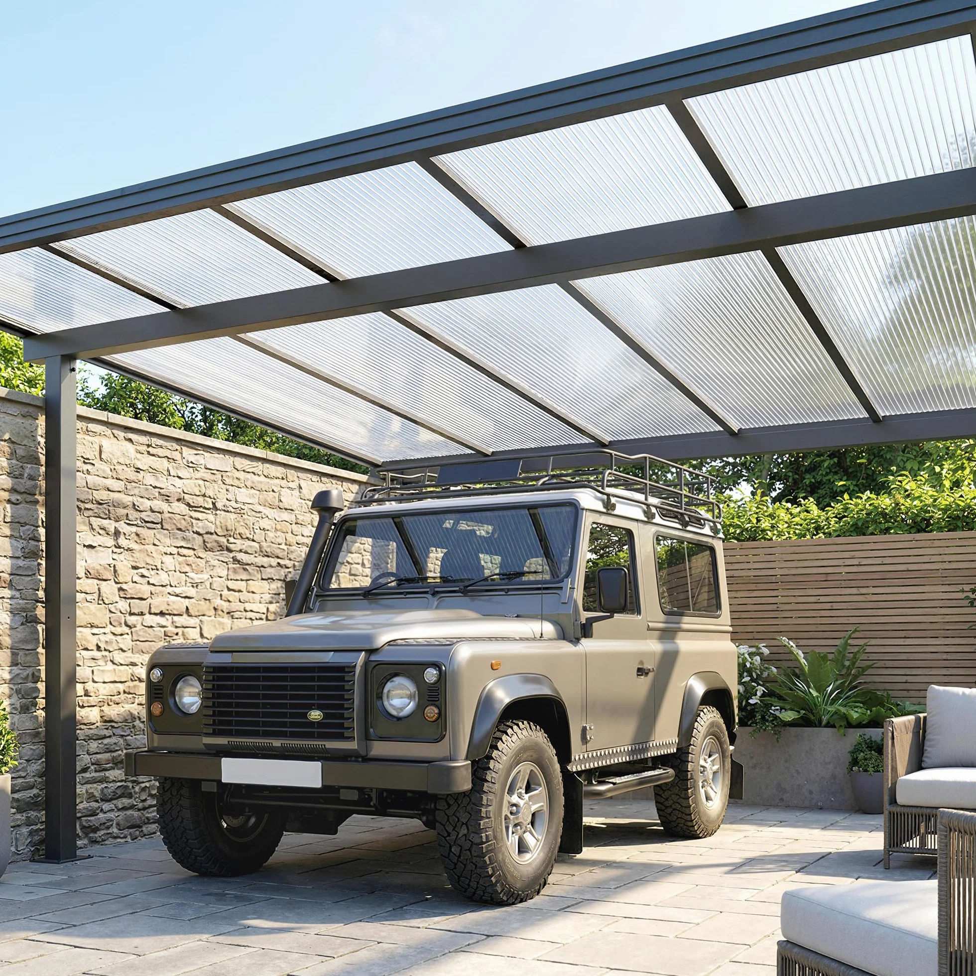 Outsunny Panele Alveolarne z Poliwęglanu 4 mm, Odporne na UV, 120x60 cm, Przezroczyste