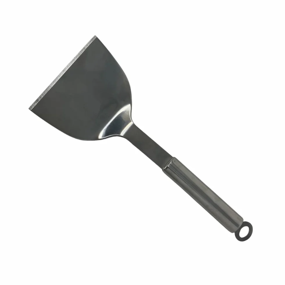 Spatule Inox Manche Ergonomique pour Plancha Barbecue Ustensile Cuisine Résistant