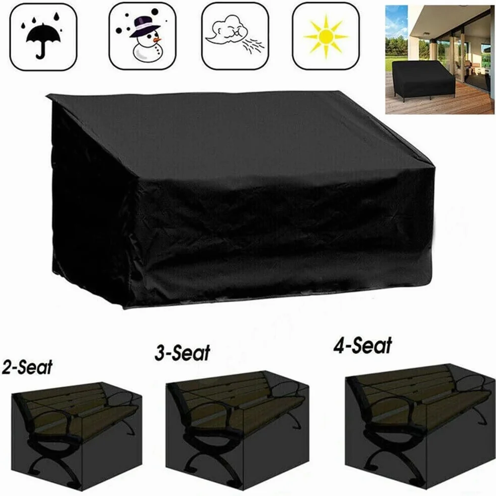 Housse de banc de jardin imperméable 2/3/4 places 134 x 66 x 89 cm